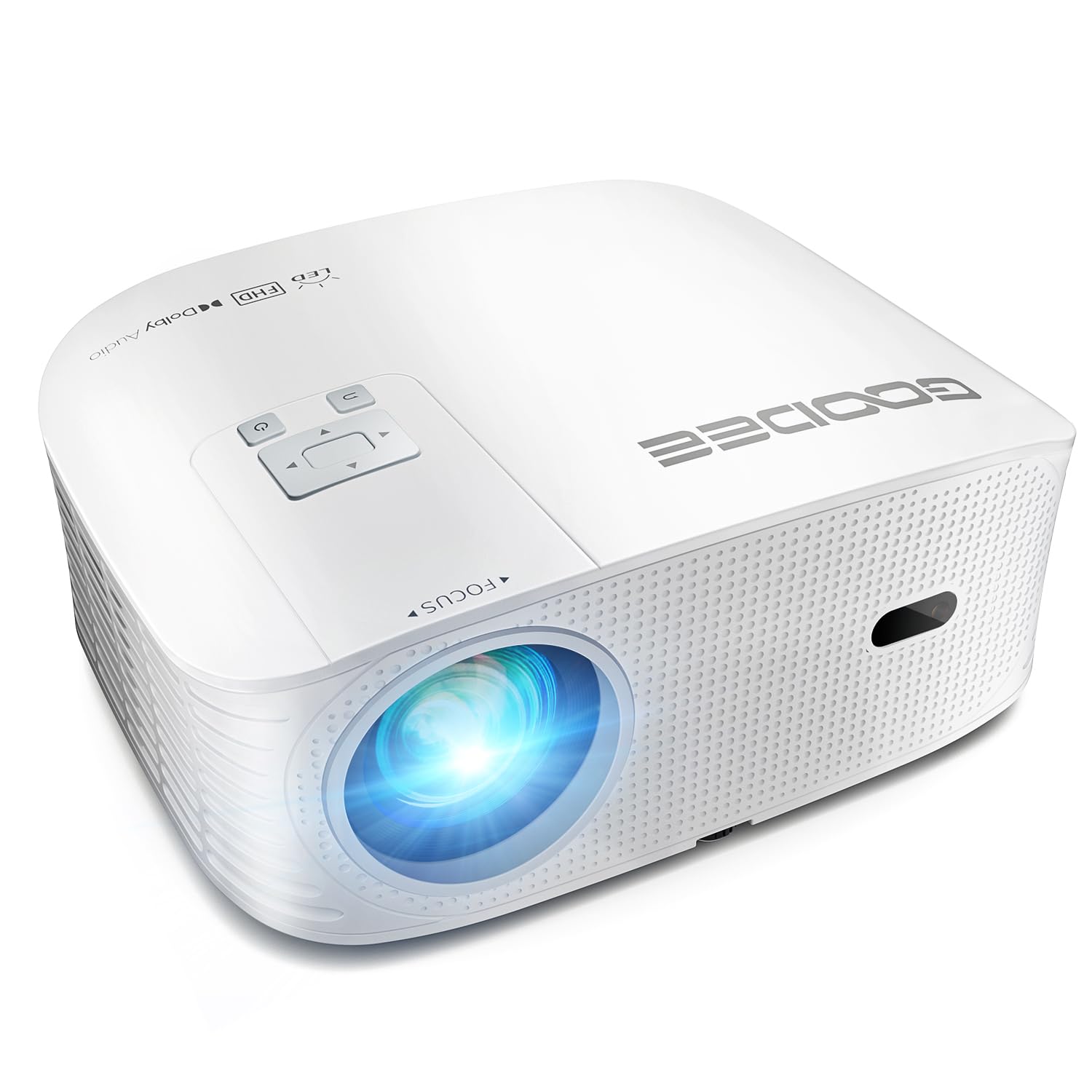 پروژکتور WiFi بلوتوث 1080P GooDee - پروژکتور تصویری قابل حمل Full HD پشتیبانی از 4K، پروژکتور سینمای خانگی خارجی سازگار با آیفون و گوشی های اندروید/ HDMI/ USB/ لپتاپ
