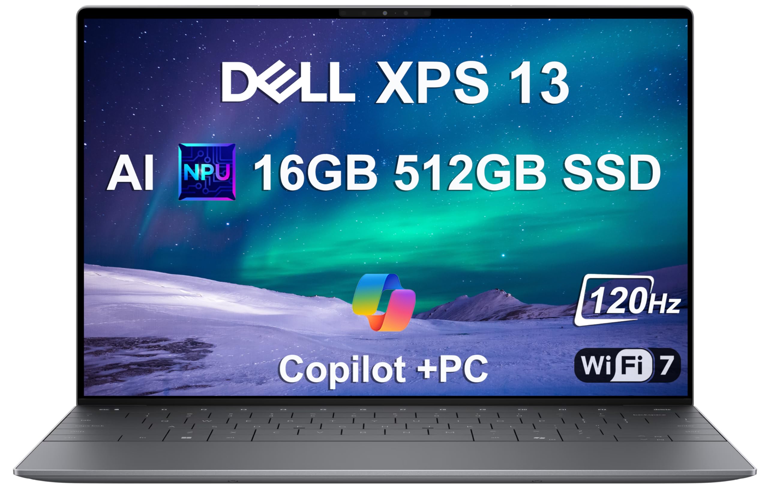 لپ تاپ Dell XPS 13 9345 سال 2025، Copilot + AI PC (صفحه نمایش 13.4 اینچی FHD+ 120Hz، Snapdragon X Plus (> Intel i7-1355U)، 16GB RAM با سرعت 8448MT/s، 512GB SSD)، نازک و سبک، عمر باتری 27 ساعت، وب‌کم IR، Wi-Fi 7، Win 11 Pro 32GB|1TB SSD Windows 11 Pro