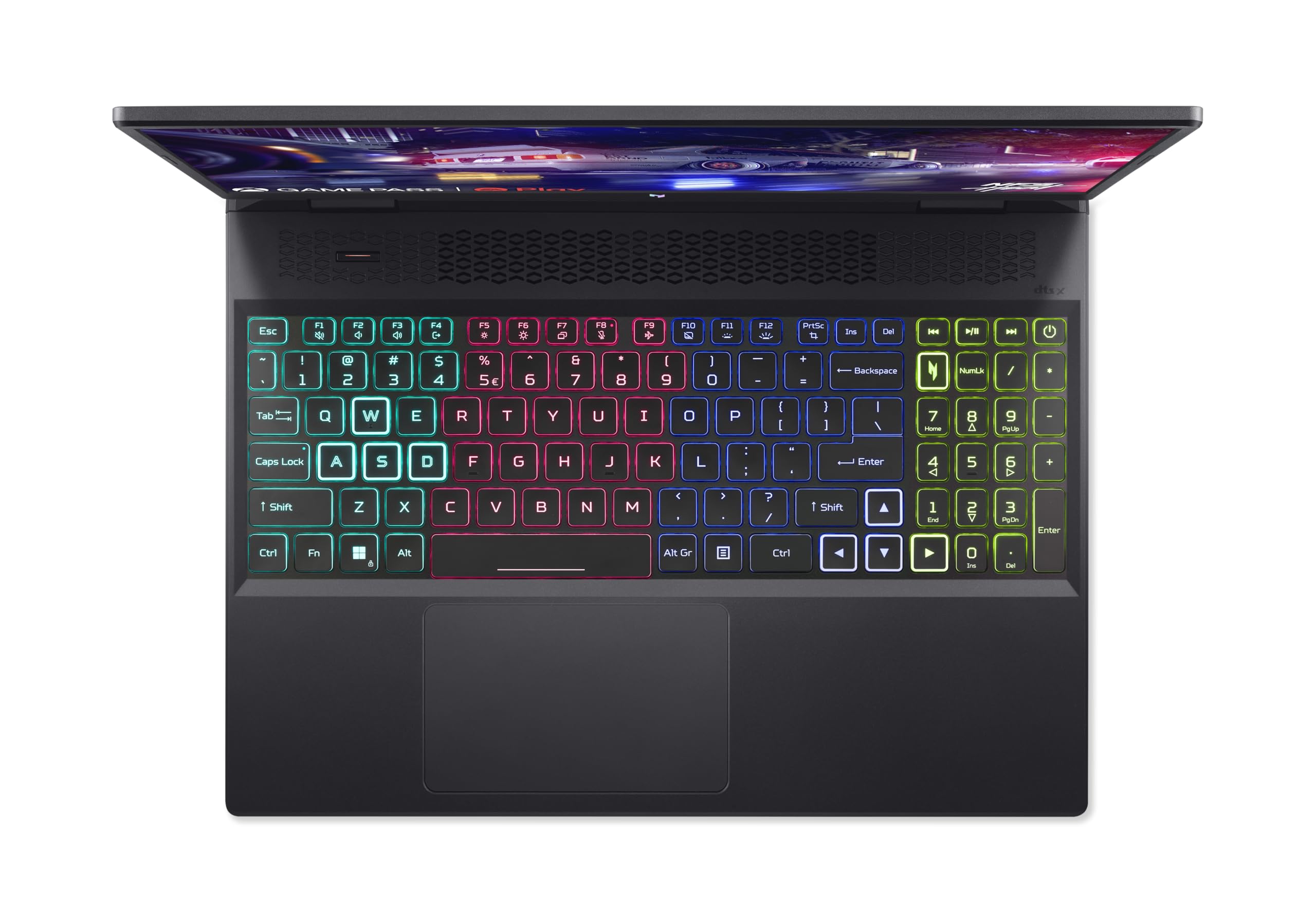 لپ‌تاپ بازی Acer Nitro V ANV16، پردازنده AMD Ryzen 7-8845HS نسل 8 با 8 هسته تا 5.10 گیگاهرتز/حافظه DDR5 با 16 گیگابایت و سرعت 5600 مگاهرتز/حافظه داخلی 512 گیگابایت SSD/گرافیک NVIDIA RTX 4050 با حافظه 6 گیگابایت/صفحه نمایش IPS WUXGA با ابعاد 16 اینچ و رزولوشن 165Hz/سیستم عامل Windows 11/پشتیبانی از WiFi-6E/سنسور اثر انگشت/رنگ مشکی اوبسیدیان