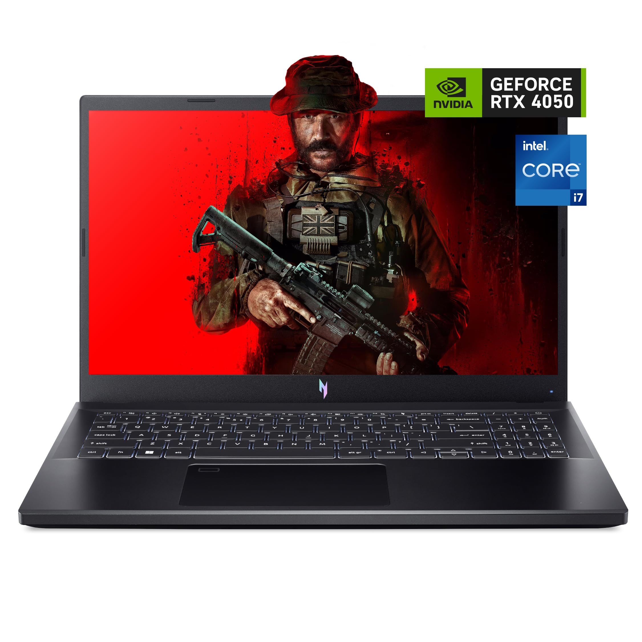 لپ تاپ بازی ایسر Nitro V ANV15 نسل 13 اینتل کور i7-13620H با 10 هسته تا 4.90 گیگاهرتز/16 گیگابایت DDR5/1 ترابایت حافظه جامد SSD/6 گیگابایت NVIDIA®GeForce®RTX 4050/15.6 اینچ FHD IPS 144Hz/ویندوز ۱۱ هوم/وای فای-6/اثر انگشت/مشکی اوبسیدیان