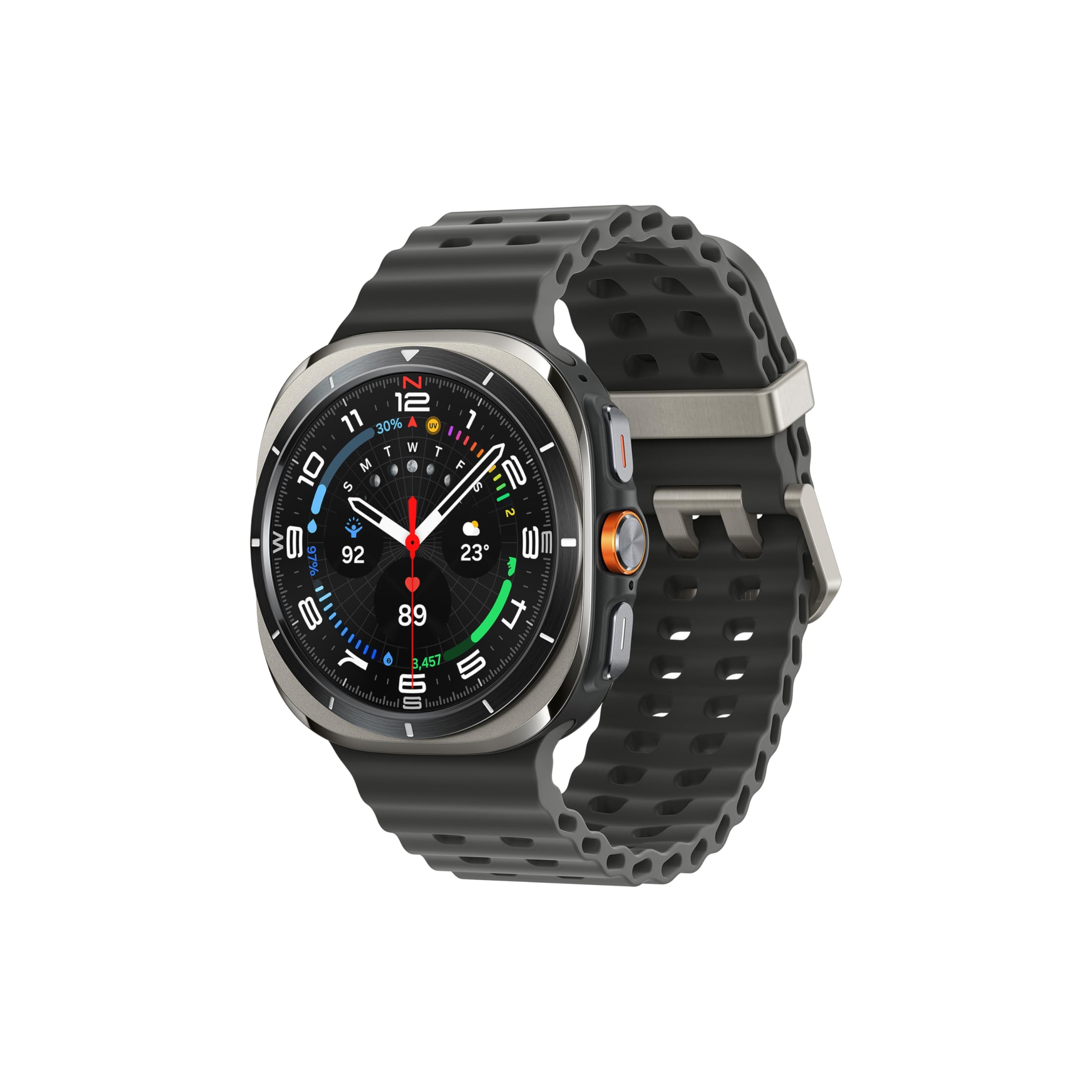 ساعت هوشمند Samsung Galaxy Watch Ultra، تیتانیوم نقره‌ای، 47 میلی‌متر، LTE، نظارت بر سلامتی، ردیابی فیتنس (نسخه UAE) نسخه UAE (گارانتی تولیدکننده 1 ساله) 47 میلی‌متر تیتانیوم نقره‌ای سلولار