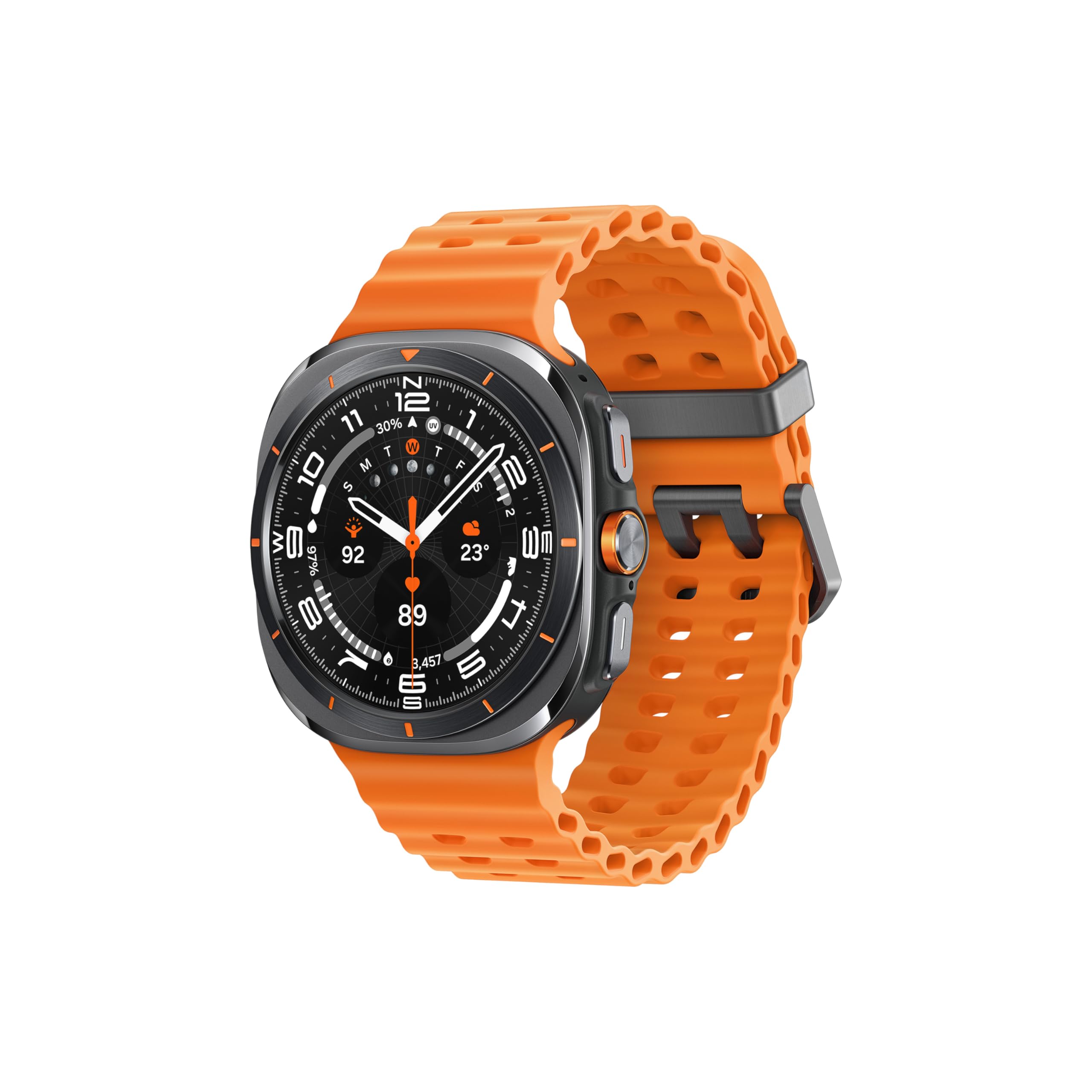 ساعت هوشمند Samsung Galaxy Watch Ultra، رنگ تیتانیوم خاکستری، 47 میلیمتر، LTE، پایش سلامتی، ردیاب ورزشی (نسخه امارات)، نسخه امارات (گارانتی تولید کننده 1 ساله)، 47 میلیمتر، سلولی تیتانیوم خاکستری