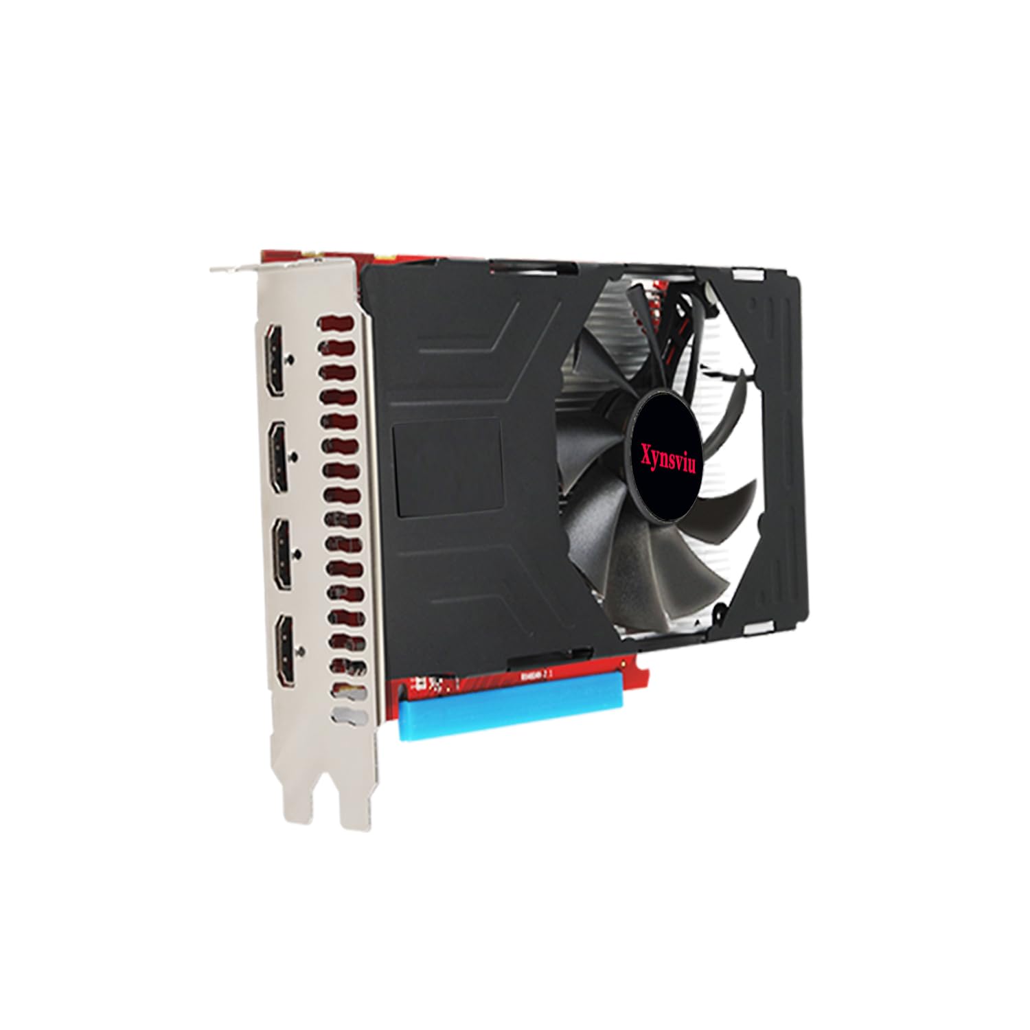کارت گرافیک Xynsviu Radeon RX560 4G، با 4 پورت HDMI برای اتصال به 4 مانیتور، کارت گرافیک کامپیوتر (GPU) با حافظه GDDR5 128 بیتی، پشتیبانی از DirectX 12، رابط PCI Express x16 نسخه 3.0 — کارت ویدئویی 4 پورتی (AMD RX560 4G 4HDMI)