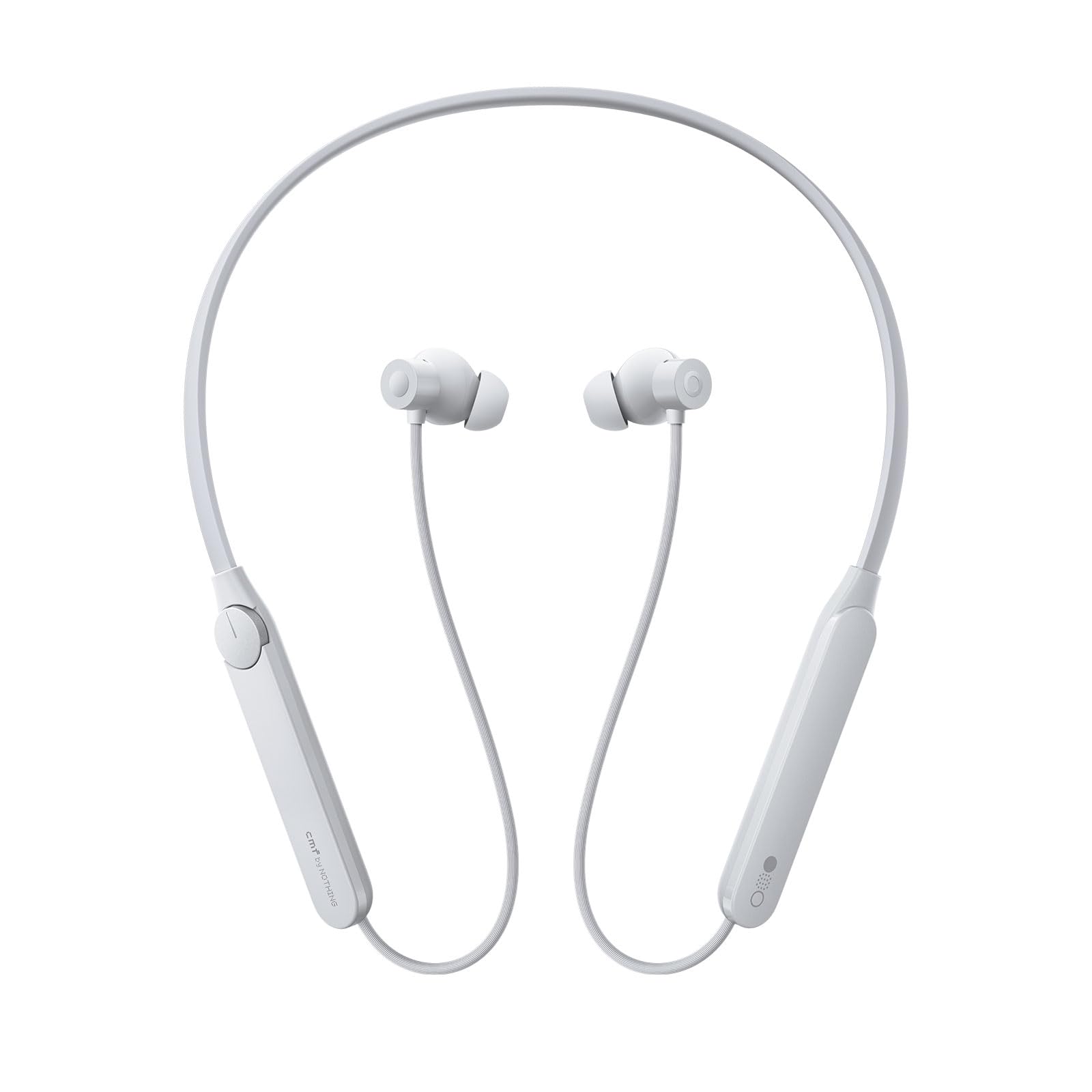 هدفون بلوتوث CMF BY NOTHING NECKBAND Pro، گوشی‌های هدفون با کنسل صدای فعال هجی مخلوط 50 دسیبل با 5 میکروفن HD، IP55 BT5.3 زمان پخسازی طولانی 37 ساعته اتصال دوگانه دستگاه هدفون‌های گردنی - خاکستری روشن