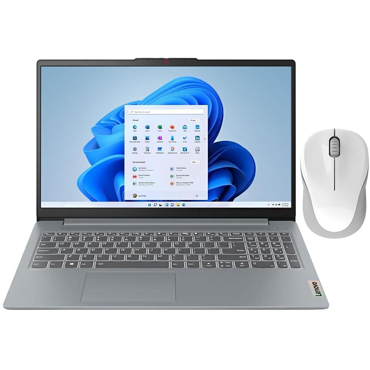 لنوو آیدیاپد اسلیم 3 15IRH8 i7-13620H 16GB 1TB SSD به اشتراک 15.6 اینچ FHD، آرکتیک گری، ویندوز ۱۱ (بدون نور پس زمینه) (ارتقاء یافته) کور i7 + 16GB + 1TB SSD