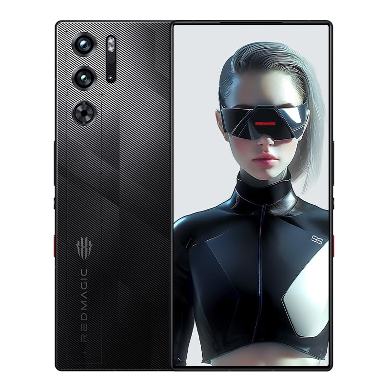 تلفن همراه REDMAGIC 9S Pro 5G، گوشی بازی 120 هرتز، 6.8 اینچ صفحه نمایش کامل، دوربین زیر نمایش، تلفن همراه اندروید 6500mAh، اسنپدراگون 8 سری 3، 256 گیگابایت حافظه داخلی، شارژر 80 وات، دو سیم کارت، تلفن همراه آمریکایی آنلاک شده رنگ مشکی
