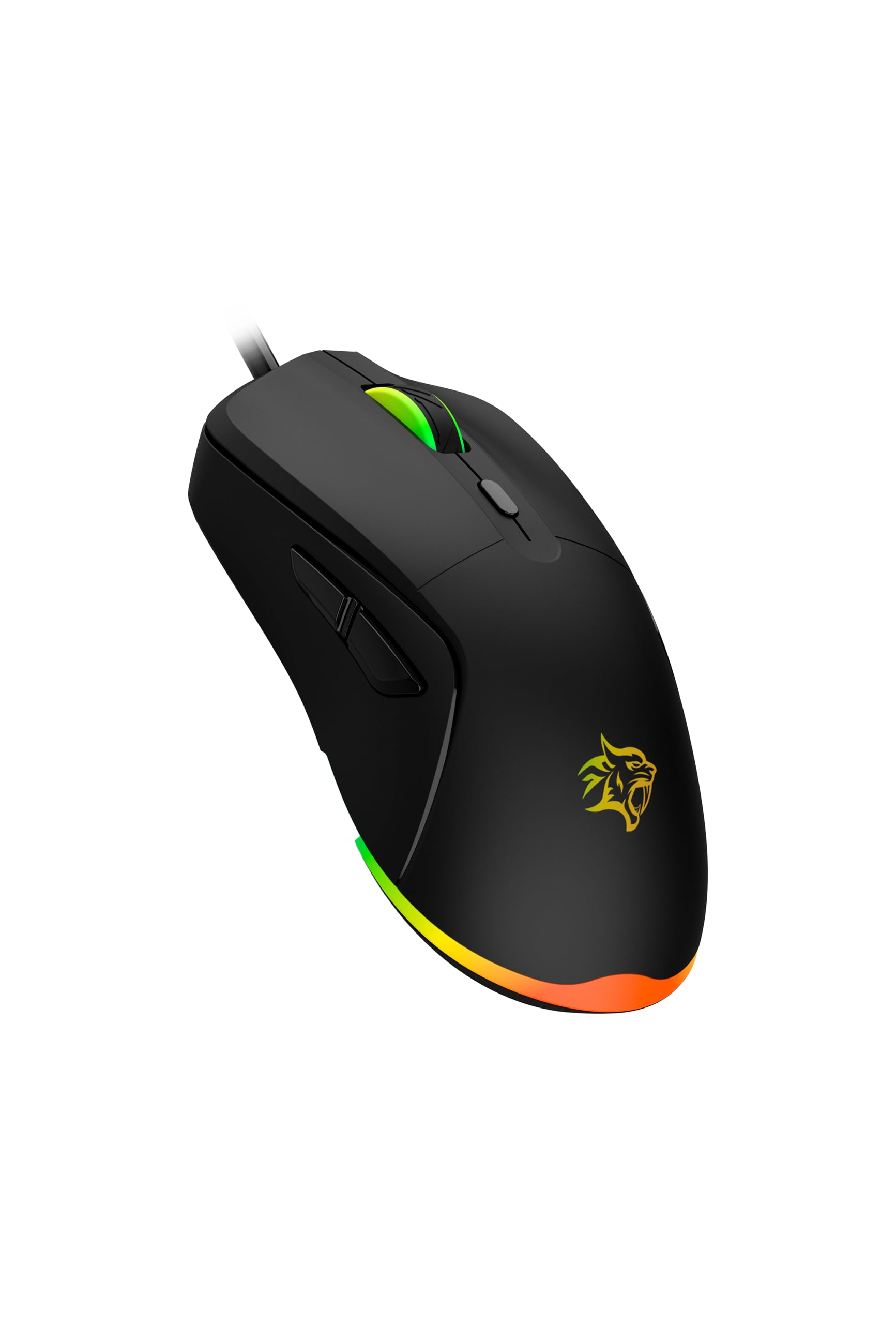 موس باسیم Porodo Gaming با دقت DPI 7200 و نور RGB - مشکی