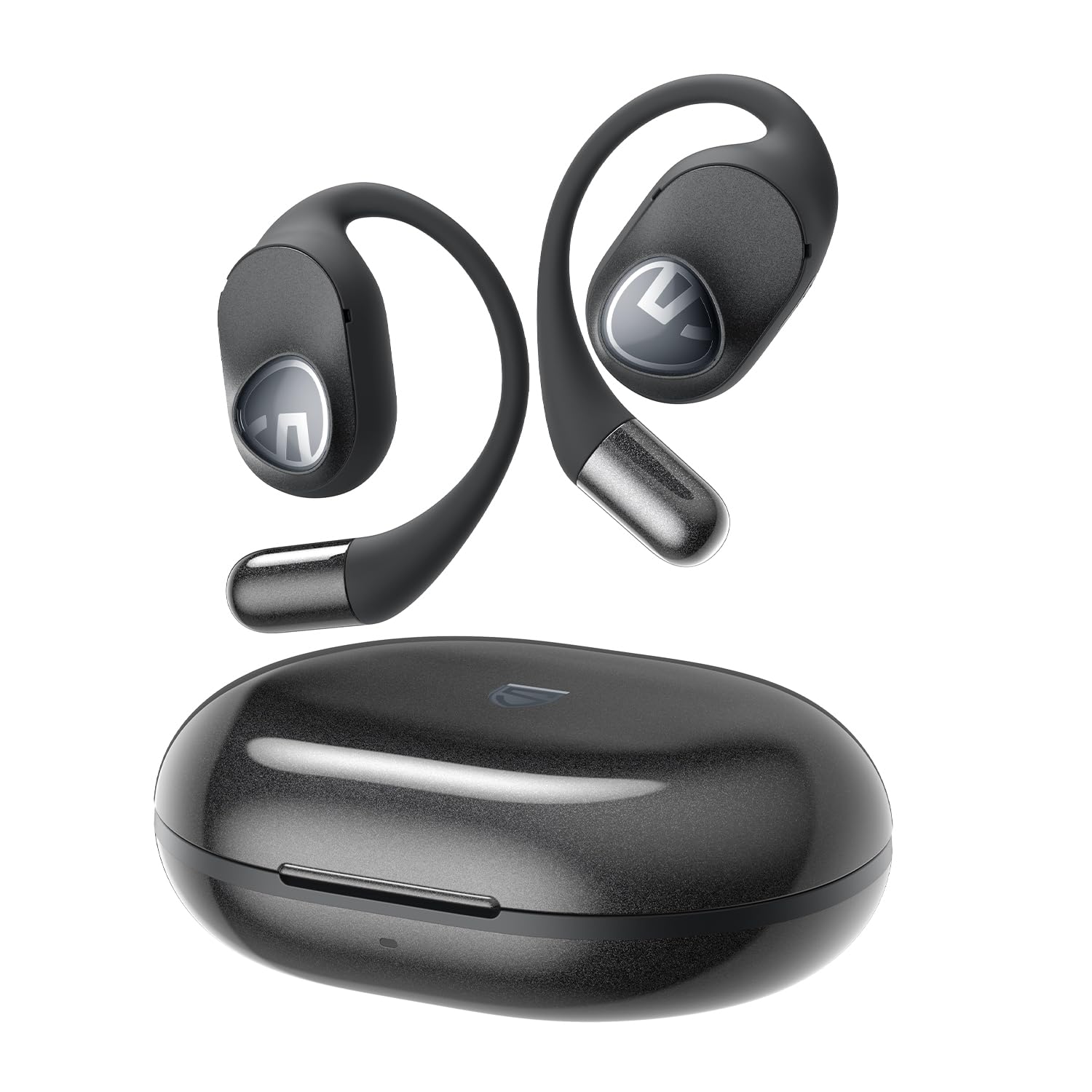 SoundPEATS GoFree 2 Bluetooth Headphones 5.3 Bluetooth Sport Earphones with Ear Hooks Hi-Res Audio LDAC Codec, 16.2 mm Multipoint Driver, Lightweight Open Ear Design 4 Microphones 35 Hours