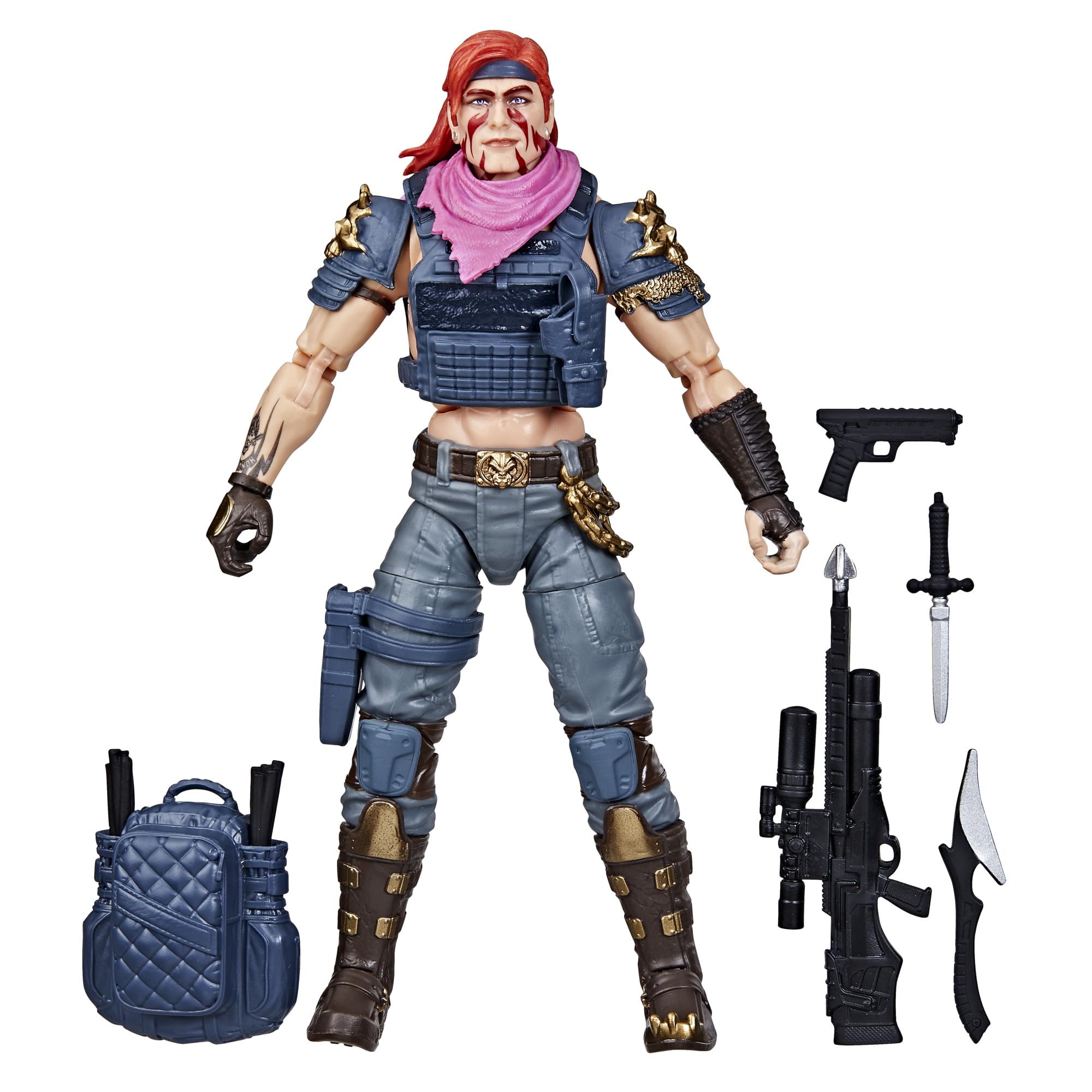 سری جمع‌آوری شده G.I. Joe Classified سری #146، Dreadnok Zandar، عروسک اکشن 6 اینچی جمع‌آوری‌پذیر با 5 لوازم جانبی