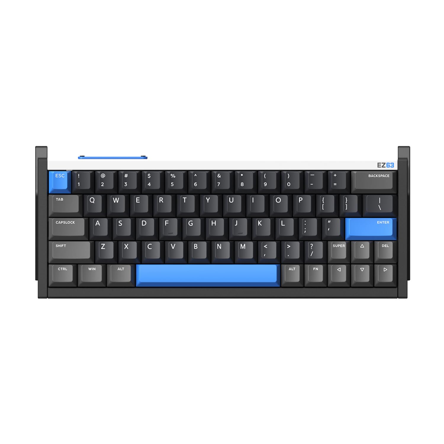 کیبورد بازی مکانیکی IQUNIX EZ63، 60% RGB 64 کلیدی با سوییچ‌های مغناطیسی Star Trail، تریگر سریع، درایو قابل تنظیم، کلید‌های Double Shot PBT، برای لپتاپ‌های ویندوز و مک EZ63 Star Trail
