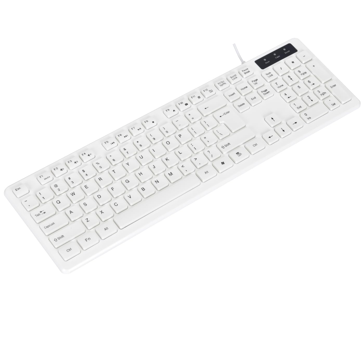 MCSaite Wired White USB 104 Keys Computer Keyboard with Stands,Waterproof - US Layout Compatible for Windows, PC, Laptop
میکروسافت کیبورد باسیم سفید USB 104 کلیدهای کامپیوتر با ایستادگی،ضدآب - قابل استفاده برای ویندوز، کامپیوتر شخصی، لپتاپ