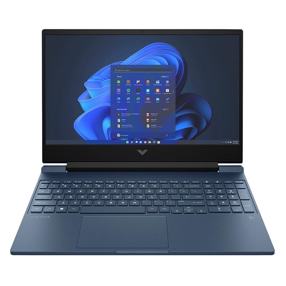 لپ تاپ بازی HP Victus Intel نسل 12 با پردازنده 8 هسته‌ای i5-12450H، 8 گیگابایت رم، 512 گیگابایت حافظه SSD، کارت گرافیک 4 گیگابایتی NVIDIA GeForce RTX 3050، صفحه نمایش 15.6 اینچی FHD (1920x1080) با نرخ تازه‌سازی 144Hz، ویندوز 11 هوم
