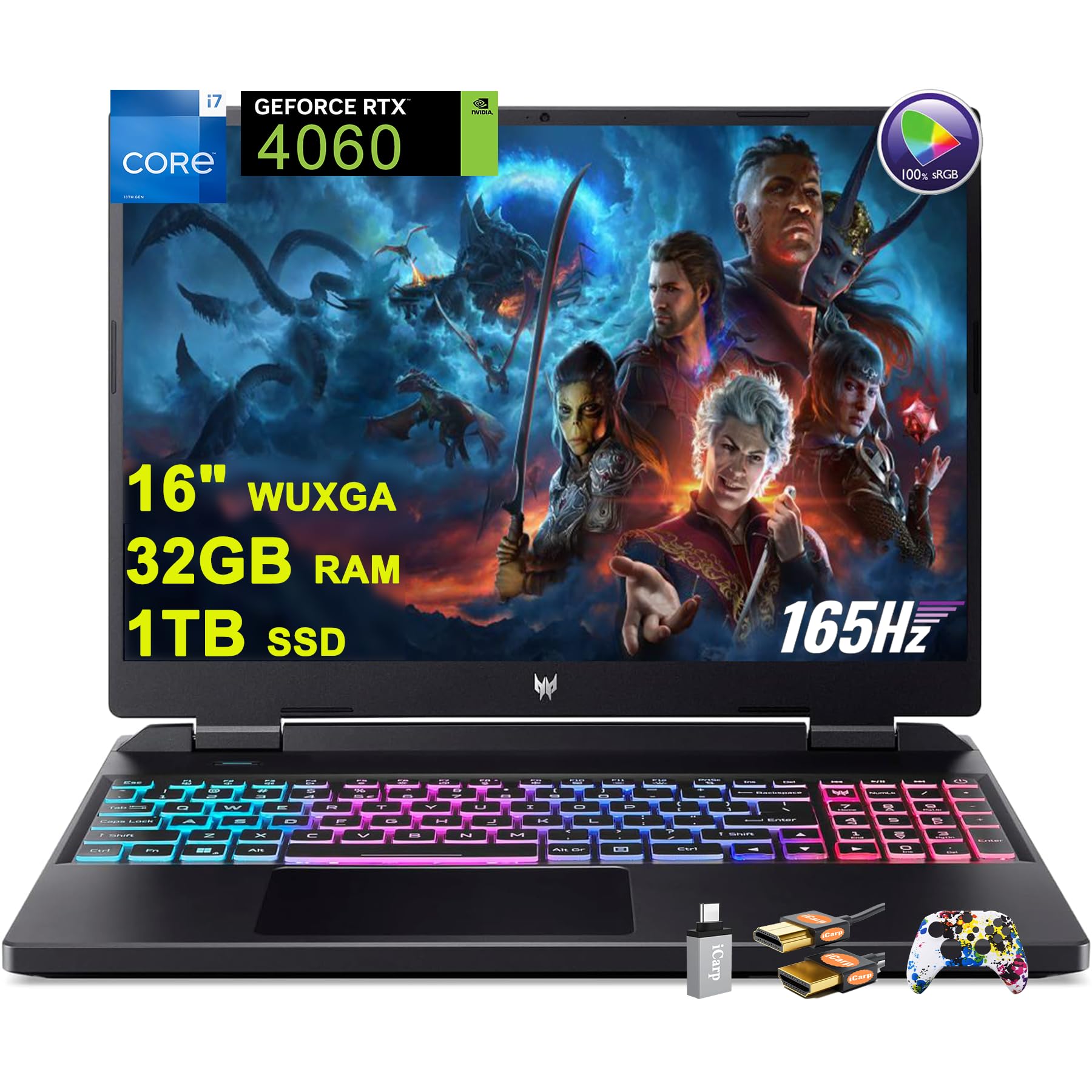 اینتل 14 هسته ای i7-13650HX
32 گیگابایت رم
1 ترابایت اس اس دی
گرافیک GeForce RTX 4060 8 گیگابایت
بک لیت RGB
ویندوز 11