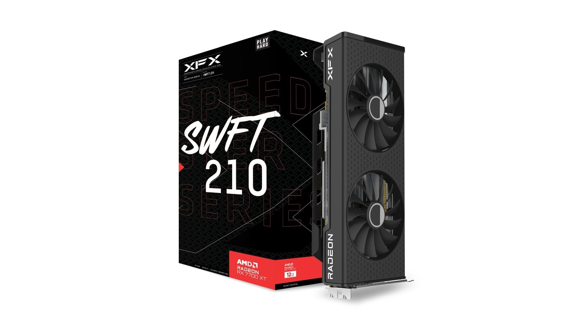 کارت گرافیک بازی XFX Speedster SWFT210 Radeon RX 7700XT با 12GB GDDR6 HDMI 3xDP، AMD RDNA 3 RX-77TSWFTFP