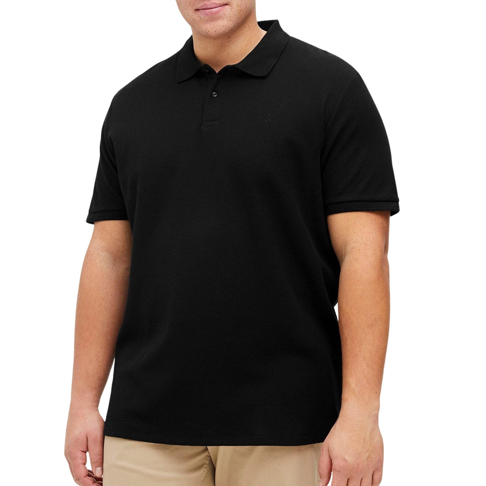 پیراهن پولو مردانه JACK & JONES مدل Jjeaustin Polo Ss Noos Pls (بسته‌ای 1 عددی) سایز 5XL رنگ سیاه