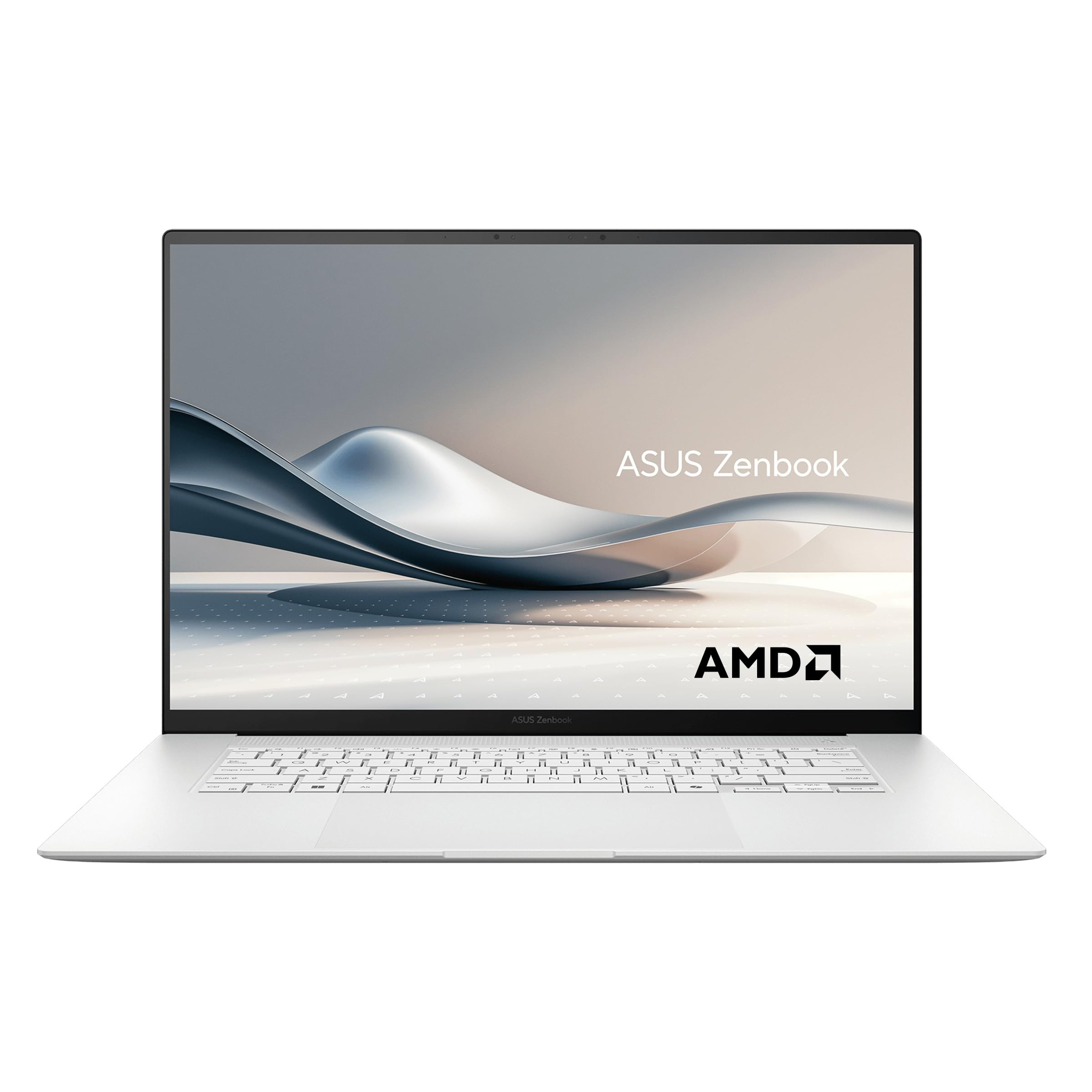 لپ تاپ ASUS Zenbook S 16 OLED AI UM5606WA-RK233W / AMD Ryzen AI R9-HX370 با سرعت تا 5.1 گیگاهرتز / 32 گیگابایت رم / 2 ترابایت حافظه ی ال‌.اس.اس.دی / 16 اینچ با صفحه نمایش 3K(2880x1800) OLED و نرخ تازه‌سازی 120 هرتز / ویندوز ۱۱ هوم با کلید Copilot -رنگ سفید اسکاندیناویایی