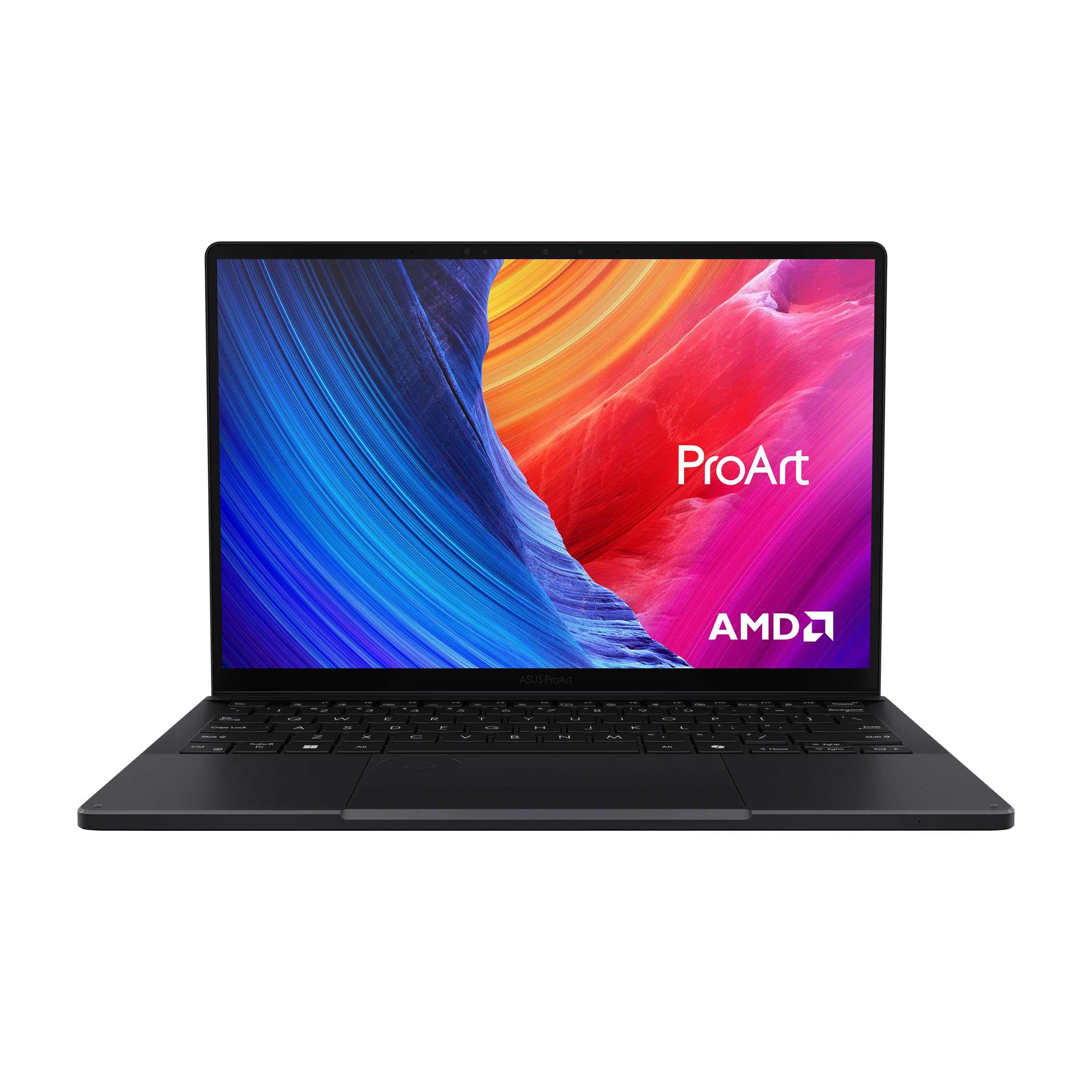 لپ تاپ ASUS ProArt PX13 OLED AI HN7306WI-OLED12C32W با پردازنده AMD Ryzen AI R9-HX370، 32GB RAM، 2TB SSD، NVIDIA GeForce RTX 4070 8GB DDR6، صفحه نمایش لمسی OLED با کیفیت 3K در اندازه 13.3 اینچ، ویندوز 11 با کلید Copilot و قلم Stylus - رنگ مشکی نانو