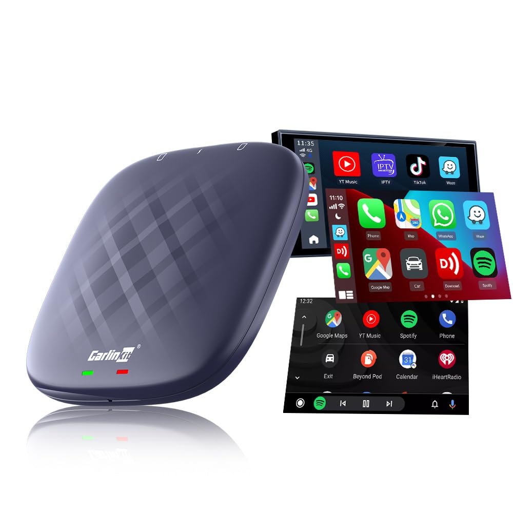 Carlinkit اندروید 13 Tbox Max، جعبه چندرسانه‌ای قدرتمند Ai با 8+128GB کوالکام 6125، دارای CarPlay/Android Auto/Google Play Store/TF Card (تا 512GB)/SIM Card، فقط مناسب برای مدل‌های خودروی که Wired CarPlay را پشتیبانی می‌کند Carlinkit Tbox Plus