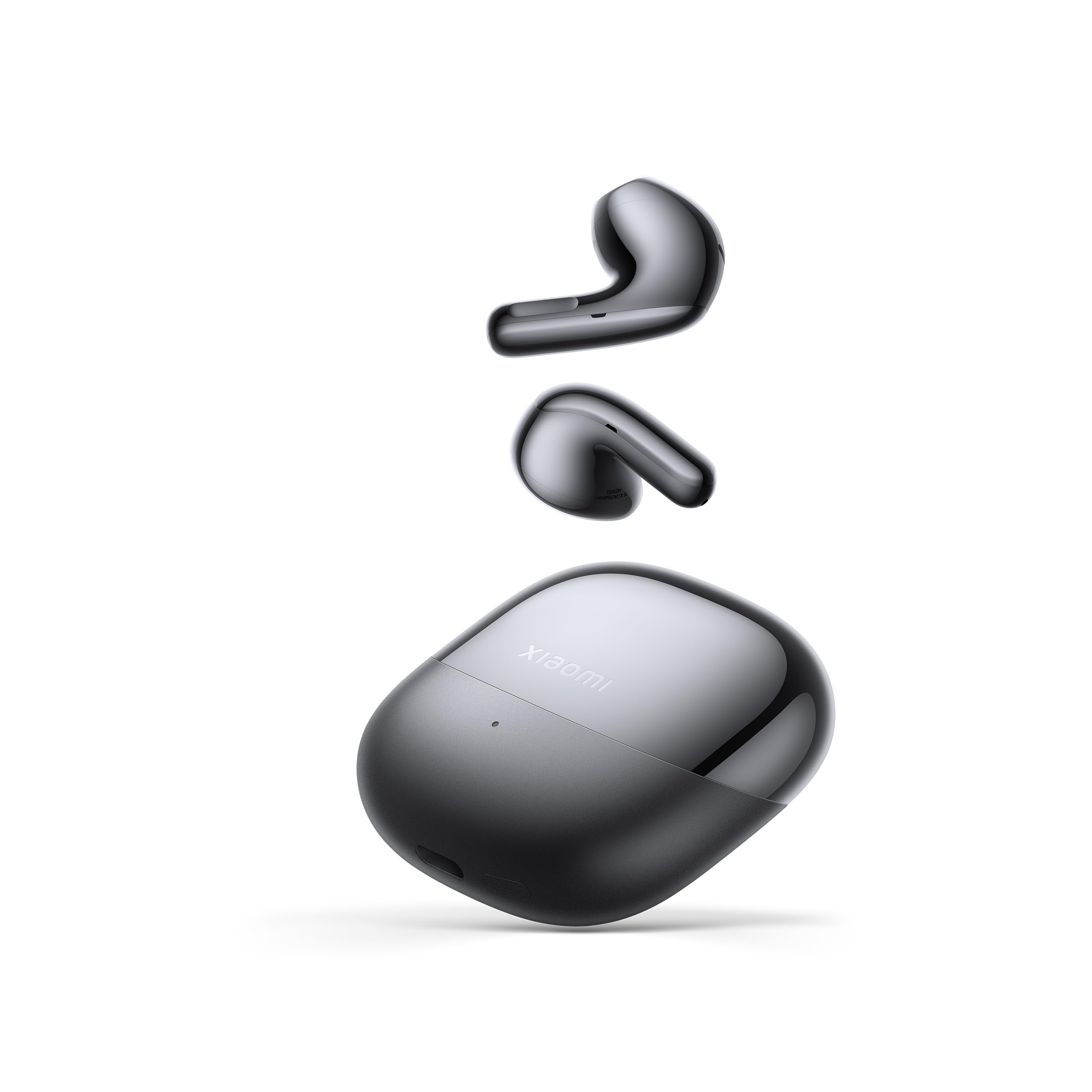 Xiaomi Buds 5 - هدفون بی‌سیم، لغو نویز فعال، صدای Harman Audio EFX، Hi-Res، طراحی ارگونومیک، تا 30 ساعت باتری، مشکی (نسخه ES) سیاه/سفید