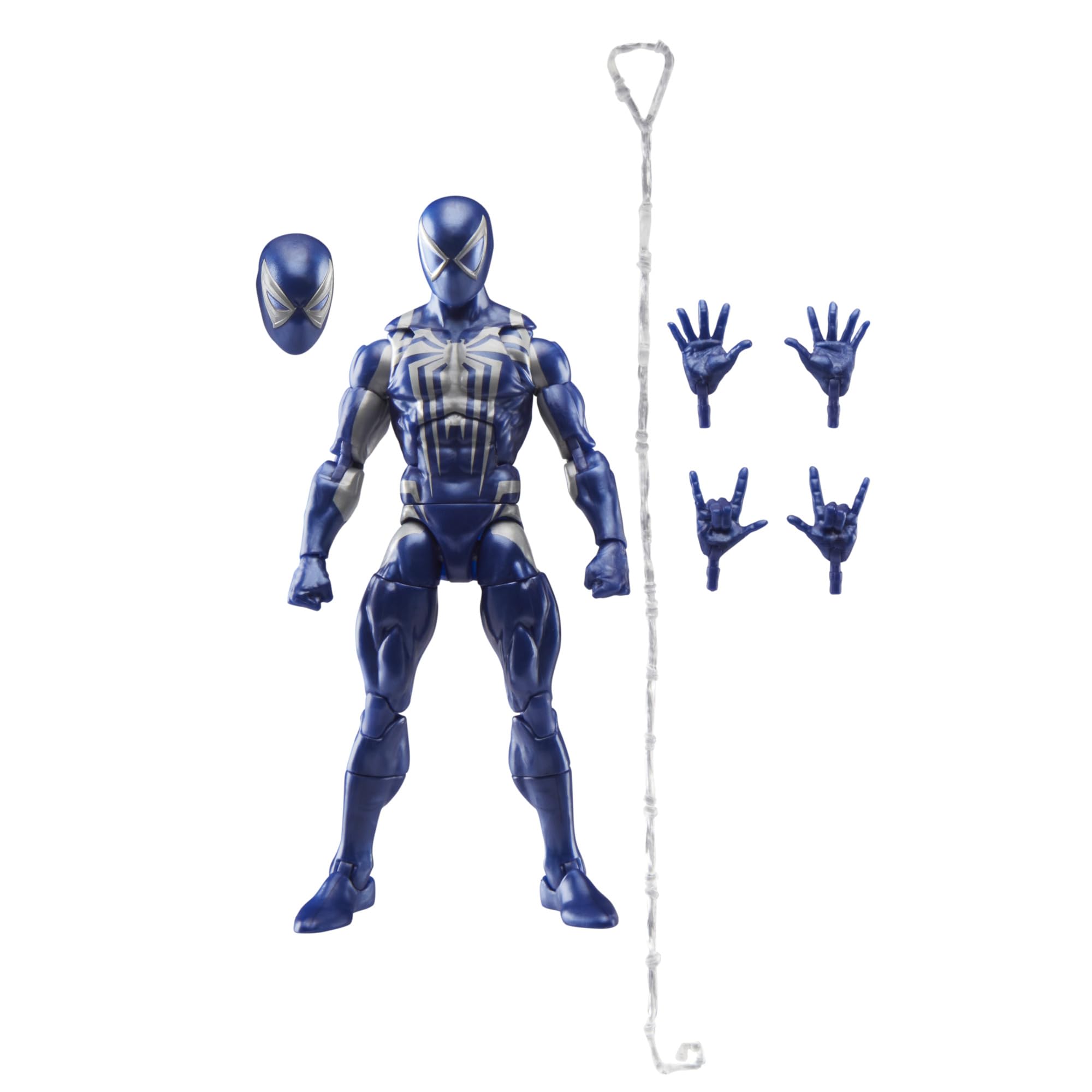 مجسمه اکشن 6 اینچی از سری بازی‌های ویدیویی Spider-Man 2 با سبک لباس Anti-Venom Suit مبتنی بر بازی، Peter Parker از سری Marvel Legends