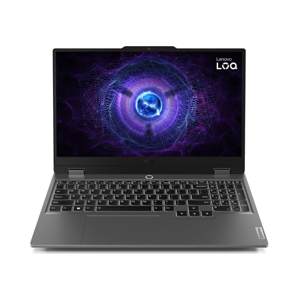لپ تاپ بازی لنوو LOQ 15IAX9 با چیپ LA1 AI با صفحه نمایش 15.6 اینچی FHD 144Hz، Intel i5-12450HX، 12GB رم، 512GB حافظه داخلی(SSD)، RTX 3050، صفحه کلید انگلیسی با نور پس زمینه، ویندوز 11 Pro، رنگ خاکستری لونا