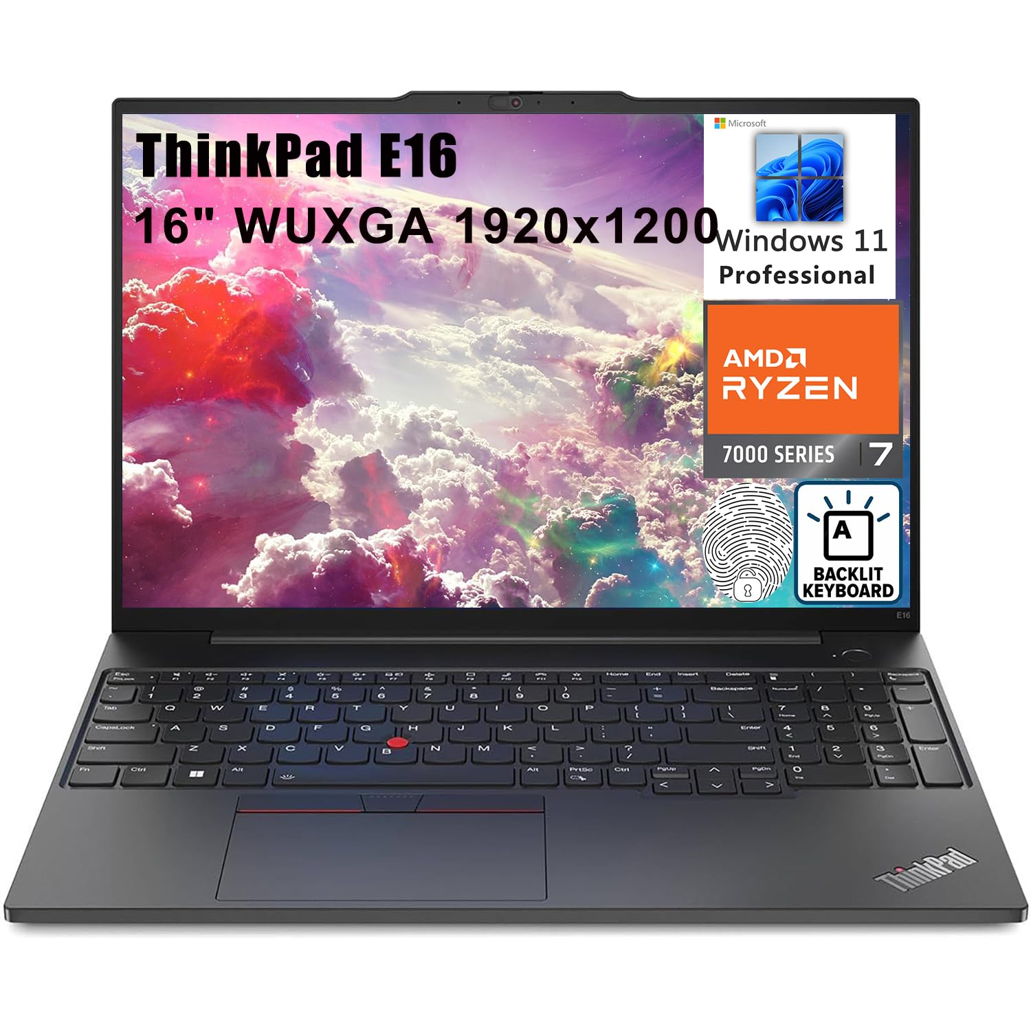 لپ تاپ تجاری لنوو ThinkPad E16 16 اینچ FHD + ، کامپیوتر لپ تاپ تجاری ، AMD Octa-Core Ryzen 7 7730U (بهترین i7-1355U) ، 40 گیگابایت رم DDR4 ، 2TB فضای ذخیره‌سازی SSD PCIe ، WiFi6 ، صفحه کلید با نور پس‌زمینه ، خواننده اثر انگشت ، ویندوز 11 Pro ، venthear