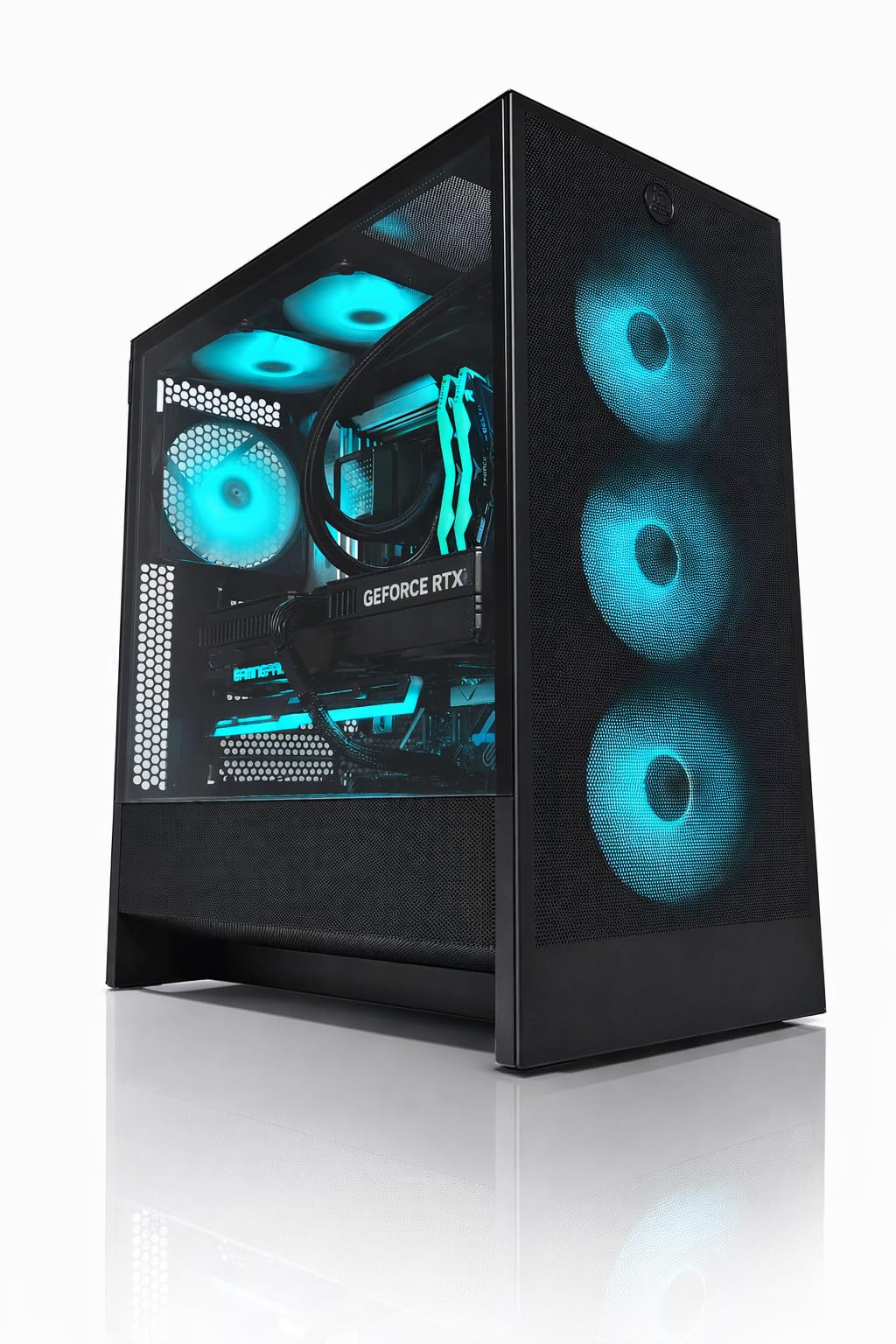 کامپیوتر بازی سیاه و سفید با کیفیت - AMD RYZEN 7 9850X3D | RTX 5090 | 64GB DDR5 | 2TB NVME | خنک کننده مایع 360 میلی‌متری | X870 | ویندوز 11 حرفه‌ای | گارانتی 1 ساله | وای‌فای | بلوتوث - دو عدد کامپیوتر کاری FAR ROBOTICS T-800 9850X3D سیاه با کارت گرافیک RTX 5090