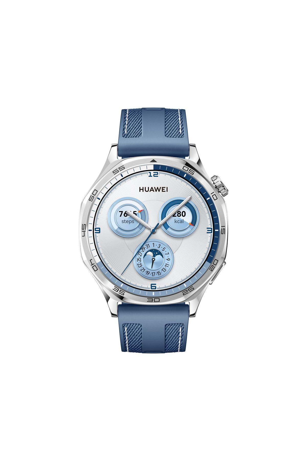 ساعت هوشمند HUAWEI Watch GT 5 46 میلیمتری، با عمر باتری تا ۱۴ روز، هوشمند سازی جدید برای ورزش‌های دویدن و دوچرخه‌سواری، طراحی لبه‌های تیز، پیگیری سلامتی، سازگار با iOS و اندروید، آبی (نیلی)