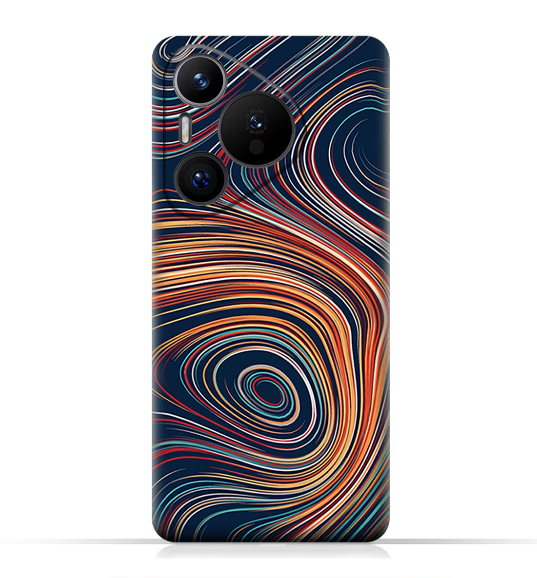 کاور پشتی موبایل TPU سازگار با مدل Huawei Pura 70 با الگوی خطوط مجازی چرخیده