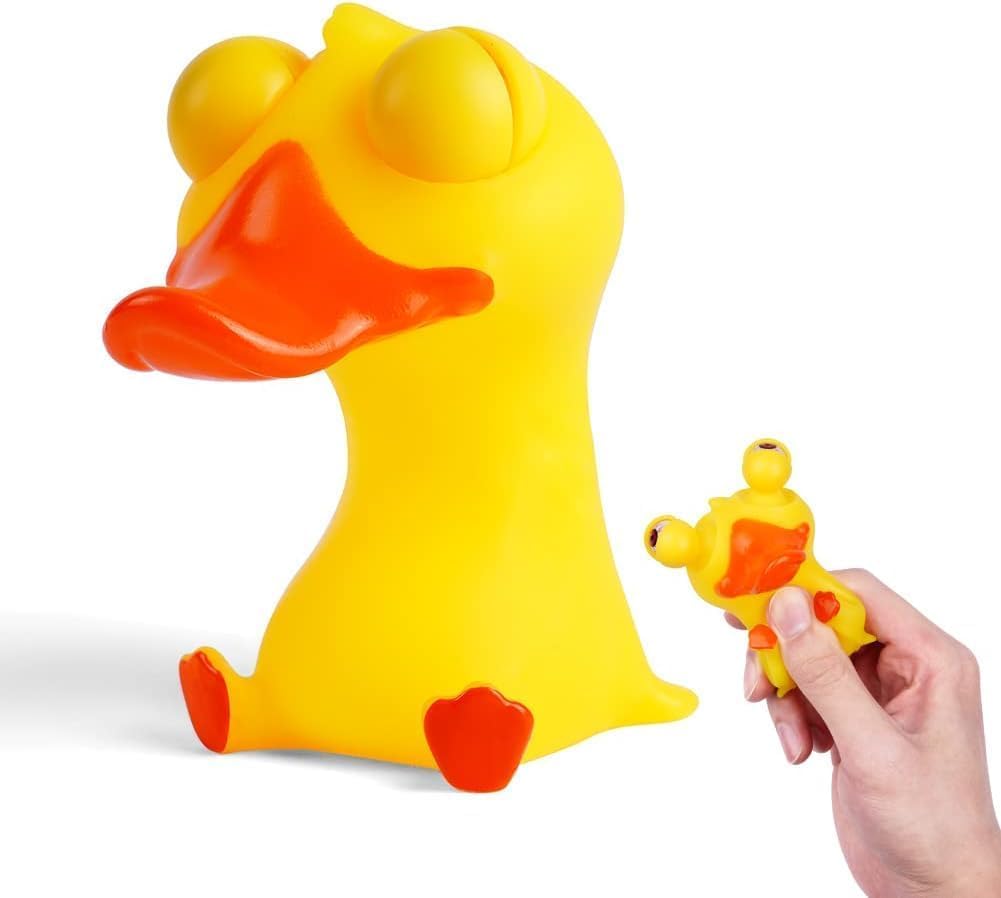 اسباب بازی اسباب‌بازی اسباب‌بازی اسباب‌بازی Duck، چشم‌های خنده‌داری که بیرون می‌افتند، اسباب‌بازی حسی برای کودکان، پرتاب چشم پرتاب چشم، اسباب‌بازی فشرده اسباب‌بازی برای نوزادان، کودکان، بزرگسالان، اوتیسم، اختلال کم‌توجهی و بیش‌فعالی زرد اسباب‌بازی اردک‌ست.