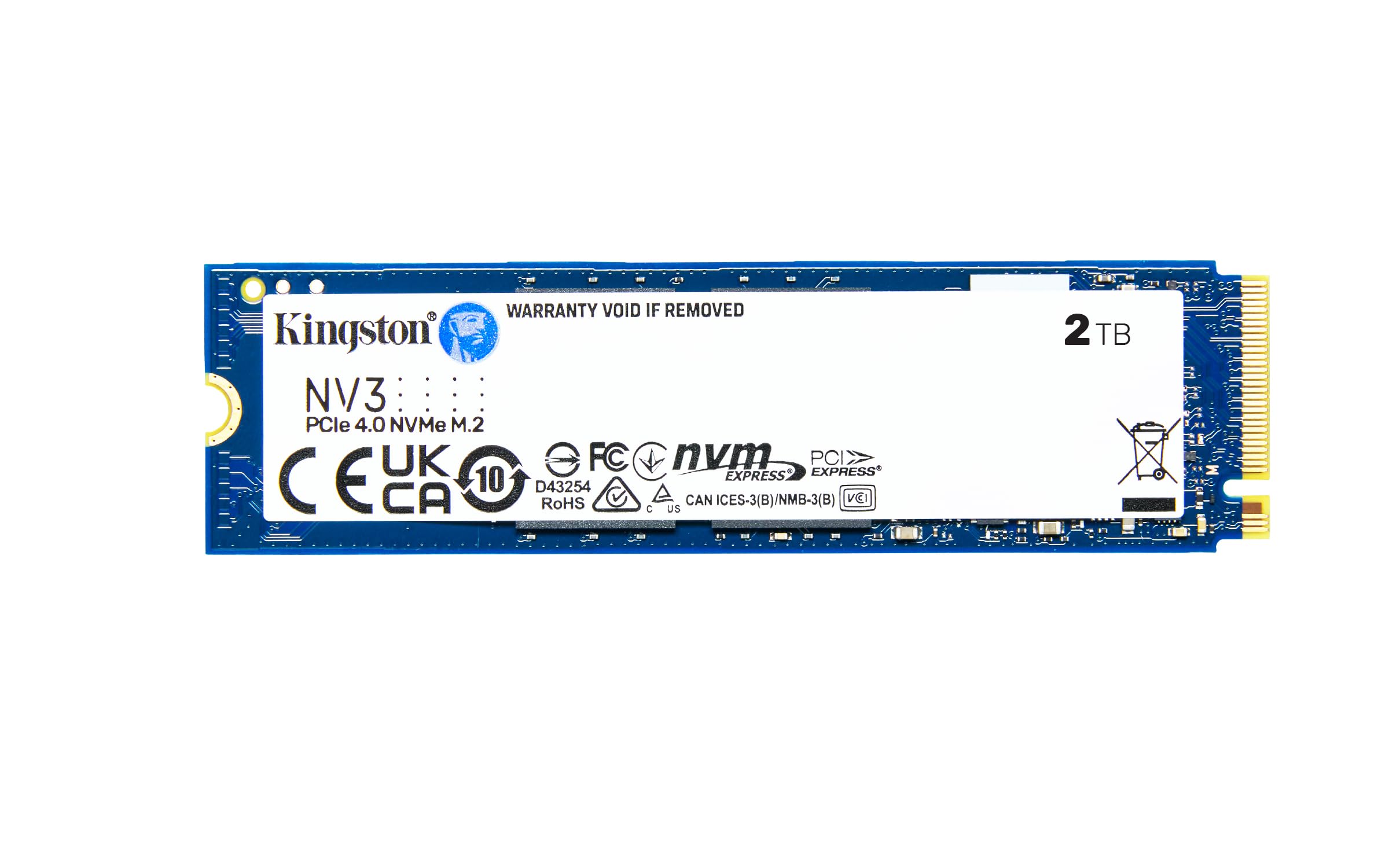 Kingston NV3 NVMe PCIe 4.0 Internal SSD 2TB M.2 2280-SNV3S/2000G
کینگستون NV3 NVMe PCIe 4.0 حافظه داخلی SSD 2 ترابایت M.2 2280-SNV3S/2000G