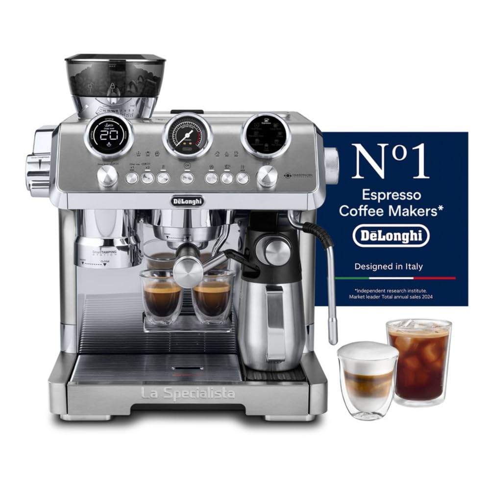 ماشین قهوه ساز De'Longhi Barista LA SPECIALISTA MAESTRO با قابلیت استخراج سرد Cold Brew، نمایشگر دیجیتال، فراور شیر خودکار، کیت باریستا، آسیاب و فشار دهنده داخلی، 15 بار EC9885.M Signature Edition