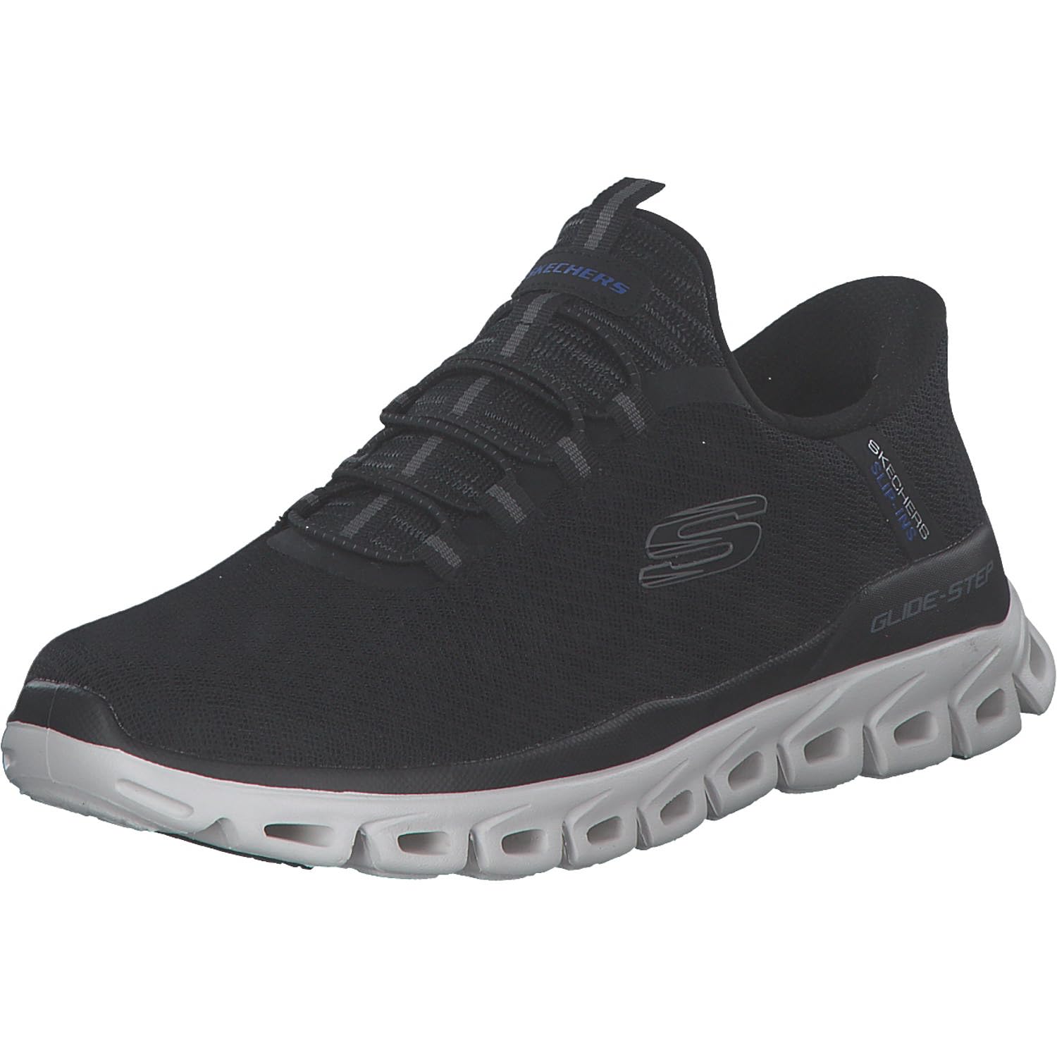 کتانی مردانه Skechers مدل Glide‑Step Noxus اسلیپ‌آن (بدون بند)، سایز 46 EU، مشکی