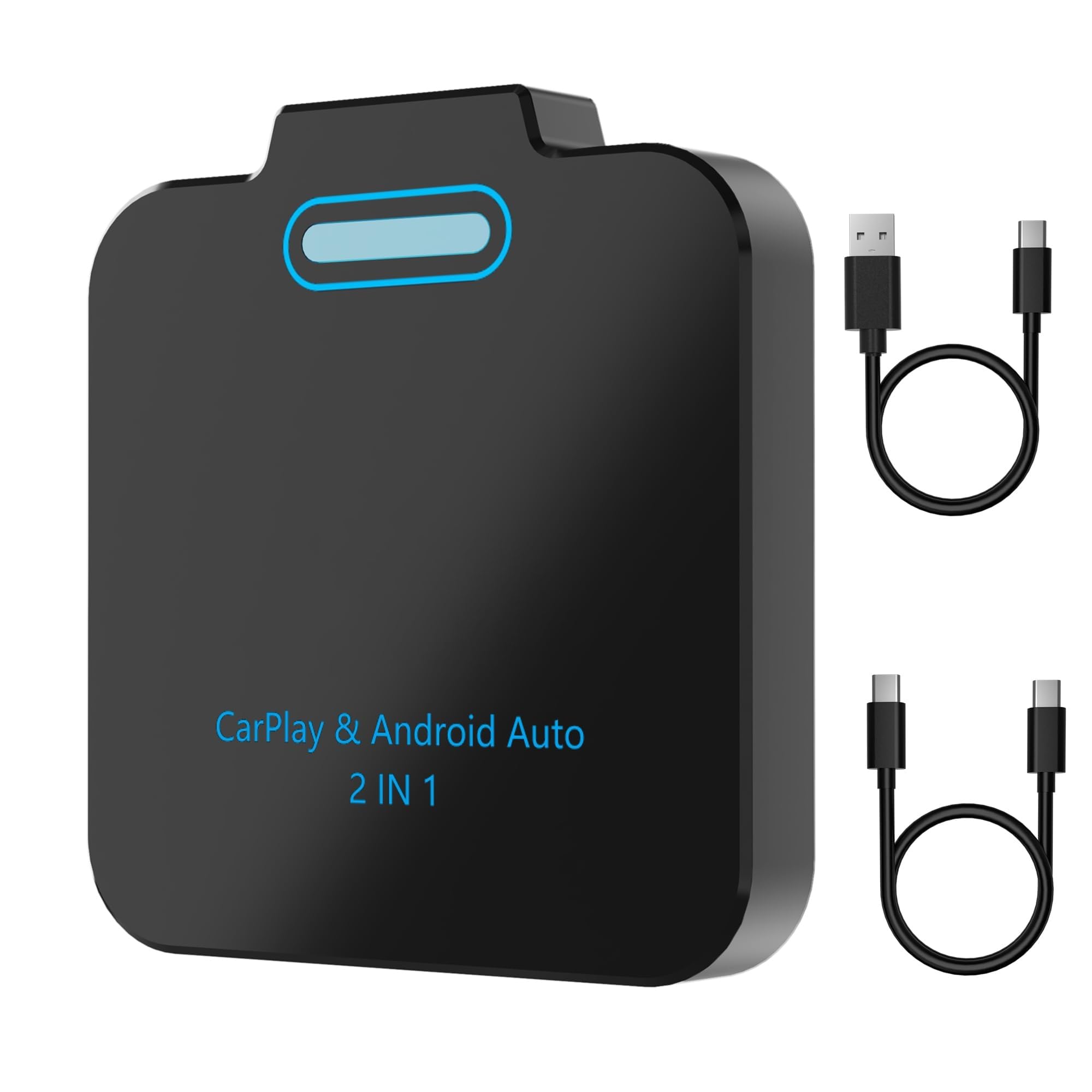 آداپتور اتومبیل بی‌سیم اندروید Azonee، آداپتور 2 در 1 وایرلس CarPlay، برای تبدیل سیمی به بی‌سیم برای آیفون، پلاگ اند پلی برای اتومبیل‌های کارپلی کارخانه‌ای - مناسب از سال 2016 و iOS 10+