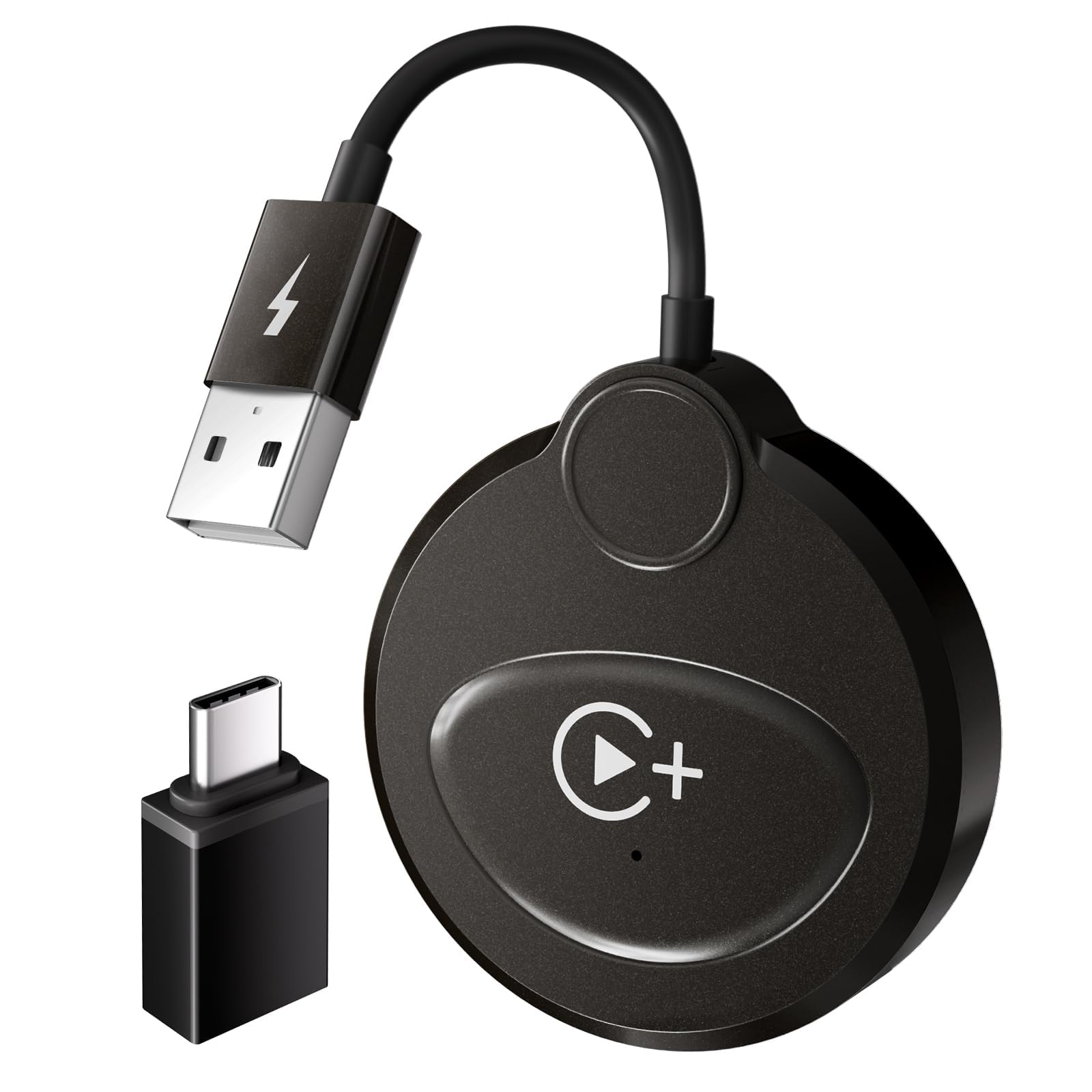 مبدل بی‌سیم کارپلی آزونی مدل Black با YouTube و Netflix داخلی، مبدل بی‌سیم کارپلی با Magic Box، پشتیبانی از Netflix، YouTube و پخش رسانه‌های Tiktok، نصب آسان و پخش آسان