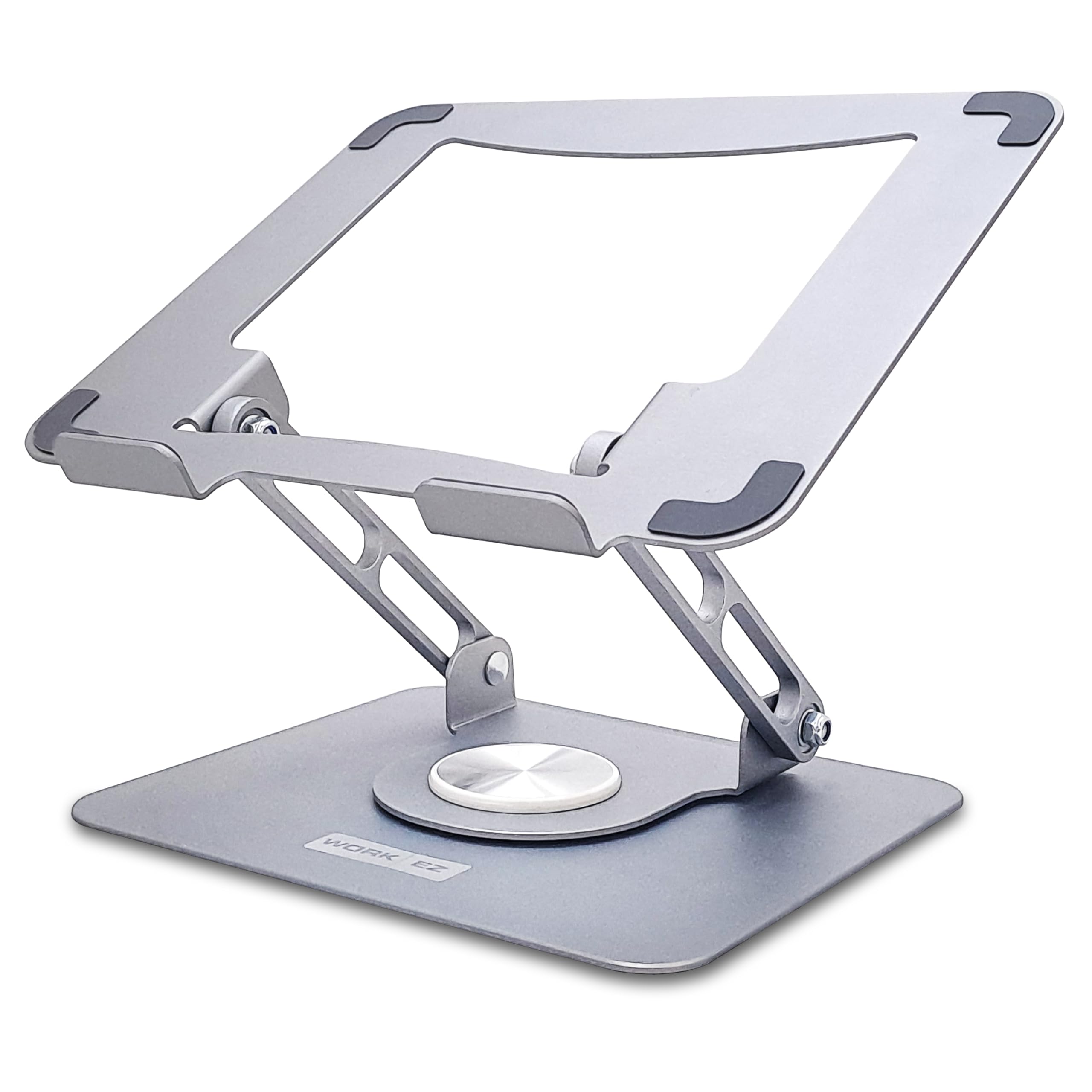 360° Rotatable Aluminum Laptop Stand, Foldable, Ergonomic, and Hollow Design for Heat Dissipation with Anti Slip Silicon Pads, Supports 10"-17.3" MacBook/HP/Dell/Lenovo/Apple