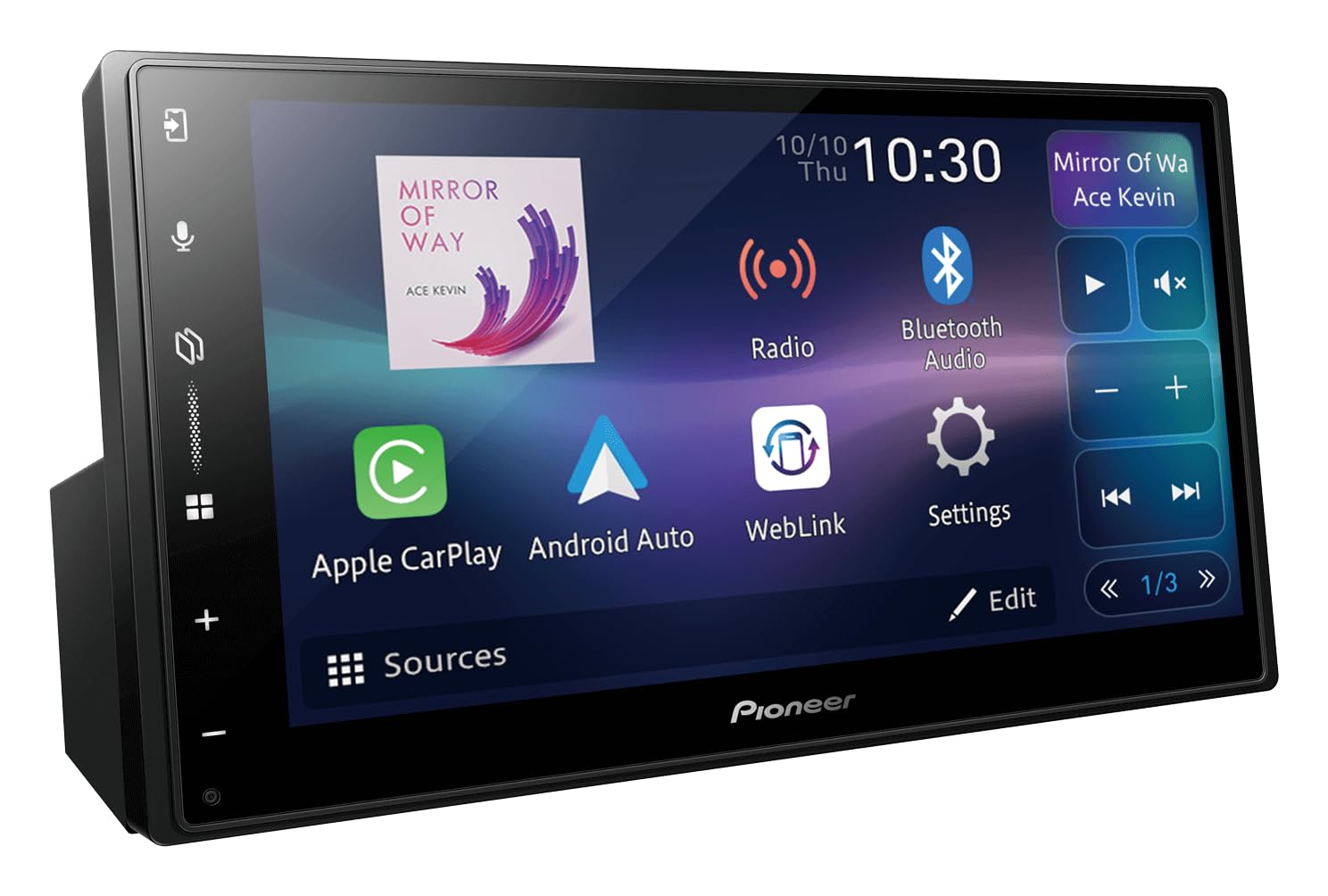 پایونیر DMH-A5650BT 6.8 اینچ AV Receiver با وایرلس Apple CarPlay، وایرلس Android Auto و نمایشگر با استفاده از Weblink Cast