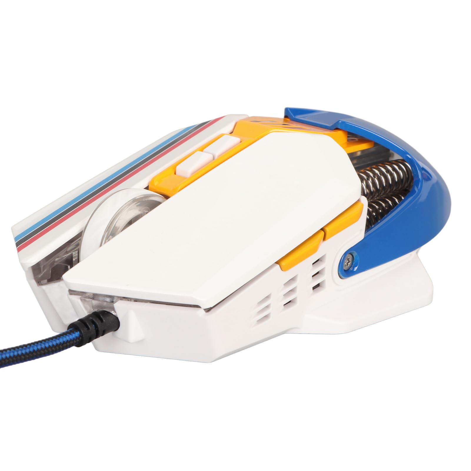 ماوس باسیم بازی XUMIUZIY، ماوس کامپیوتری اپتیکال USB با پشتیبانی از RGB Backlit، 4 DPI تنظیم‌پذیر تا 7200، ماوس ارگونومیک با 7 دکمه قابل تنظیم برای ویندوز، کامپیوتر شخصی، گیمرها (سفید)