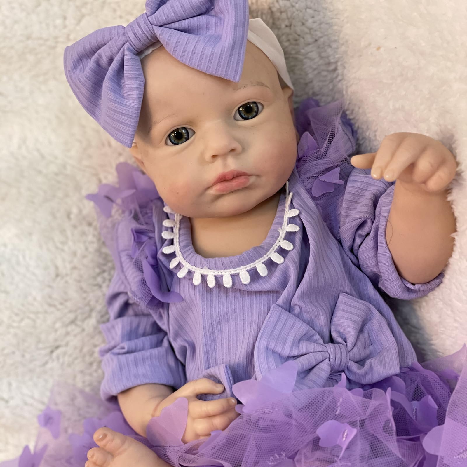 عروسک بچه سیلیکونی OtardDolls 18 اینچی با ظاهر واقعی، عروسک نوزاد نرم ساخته شده از سیلیکون کامل، جفت عروسک نوزاد نمایشی دست‌ساز دخترانه برای کودکان