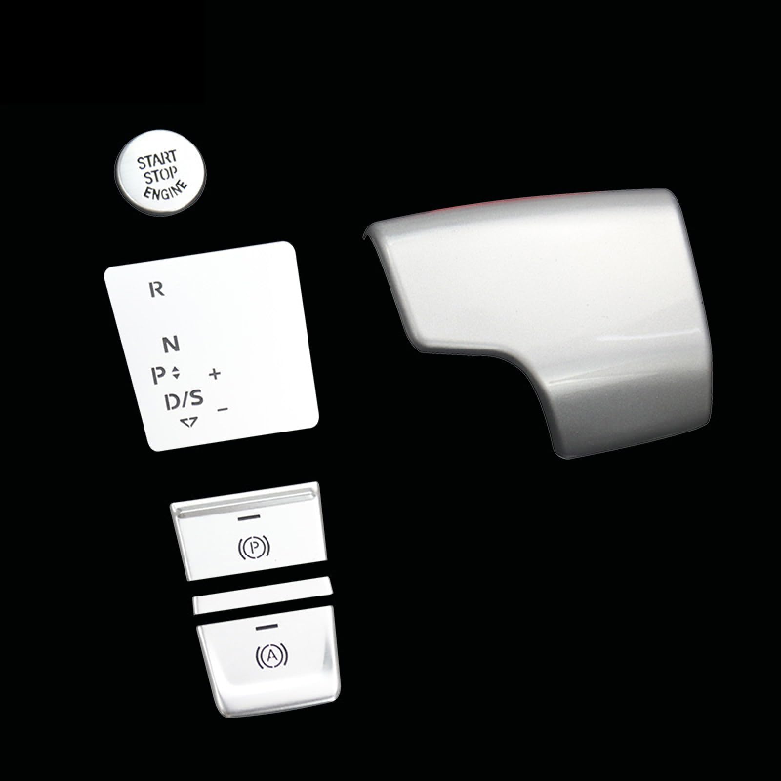 ZALTAS Automobile Decals Car Styling For Audi A6 C8 A7 2019-2022 Console Engine Gear Electronic Handbrake P Auto switch Button Cover Stickers Accessories Automobile Accessories