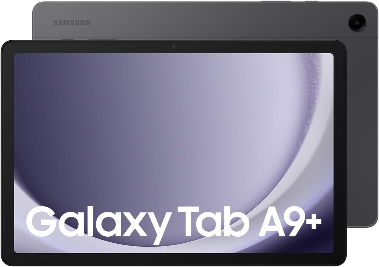 تبلت اندروید سامسونگ Galaxy Tab A9+ 11 اینچ 8 گیگابایت + 128 گیگابایت، صفحه نمایش بزرگ، چهار بلندگو، چیپست بهبود یافته، نمایش چندپنجره، نازک، سبک، مقاوم، نسخه بین‌المللی (گرافیت)