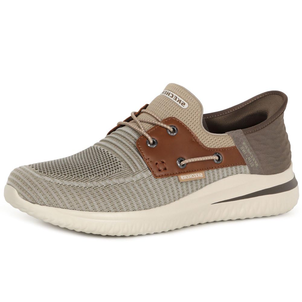 کفش مردانه Skechers DELSON 3.0، سایز 46 (EU)، رنگ قهوه‌ای تاوپ (Taupe Brown)