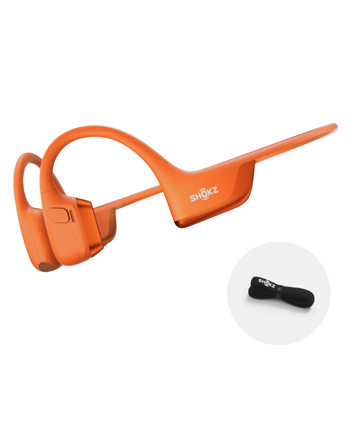 هدفون ورزشی استخوانی SHOKZ New OpenRun Pro 2 - با سربند - ضدعرق - بی‌سیم - صدای عمیق با میکروفون هوشمند و اپ استاندارد - با رنگ نارنجی