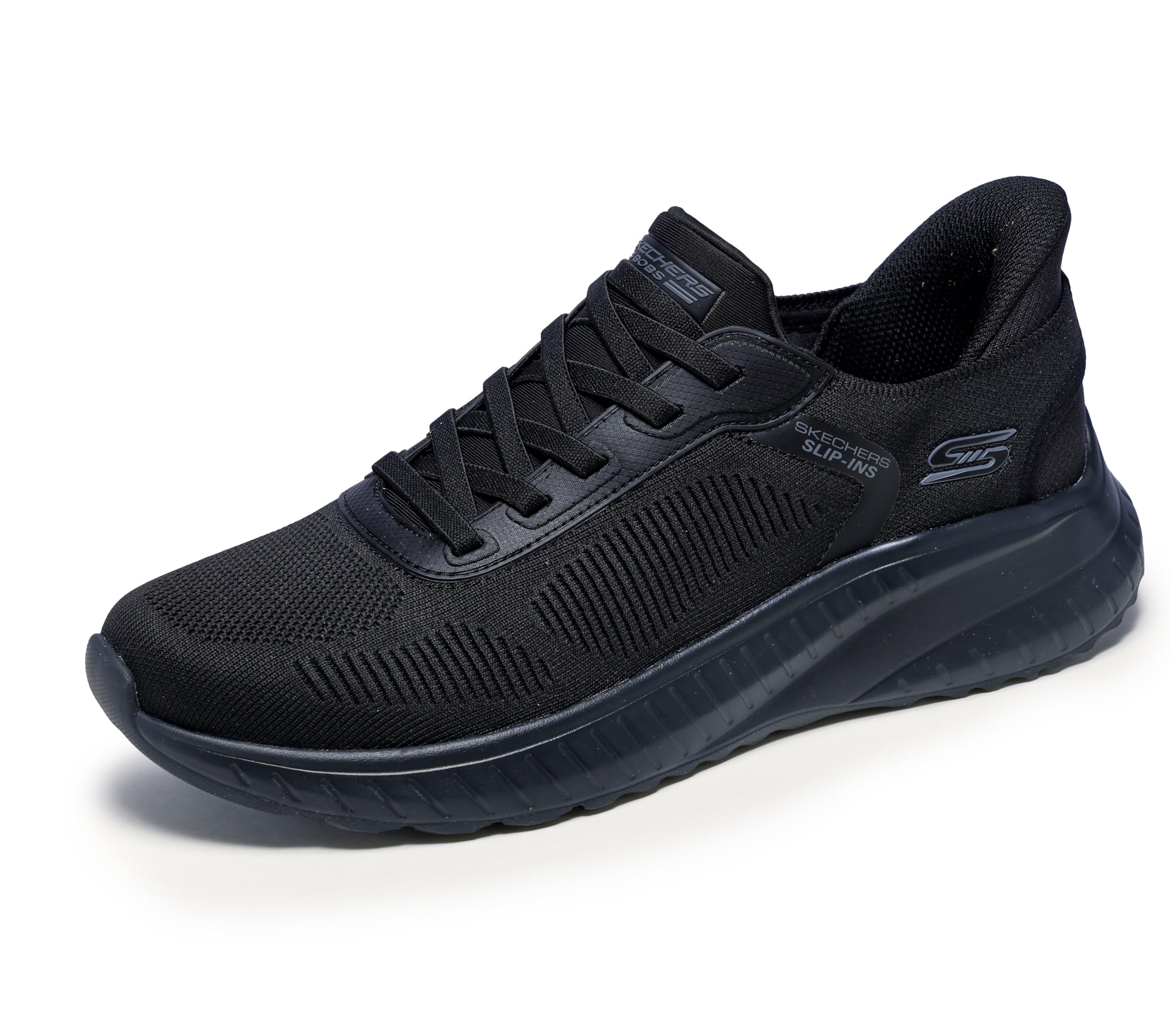 Skechers مردانه بدون دست گذاشتن Squad Chaos-Solid Step کتانی 42 اروپا سیاه سیاه