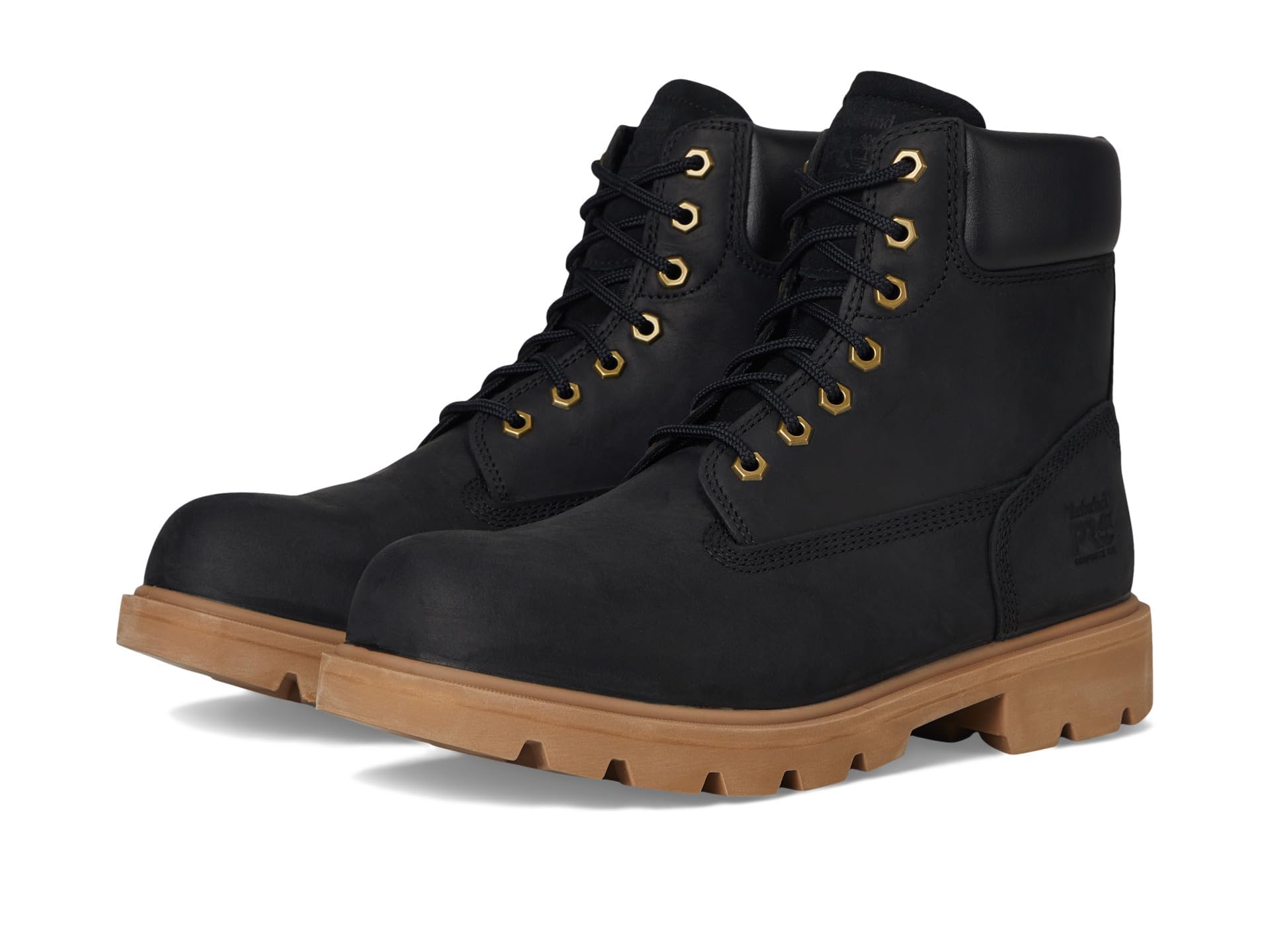 Timberland PRO کفش کاری صنعتی 6 اینچی با زودبالا Sawhorse برای آقایان، دارای محافظ کامپوزیتی در نوک، رنگ مشکی/زرد، سایز 3.5