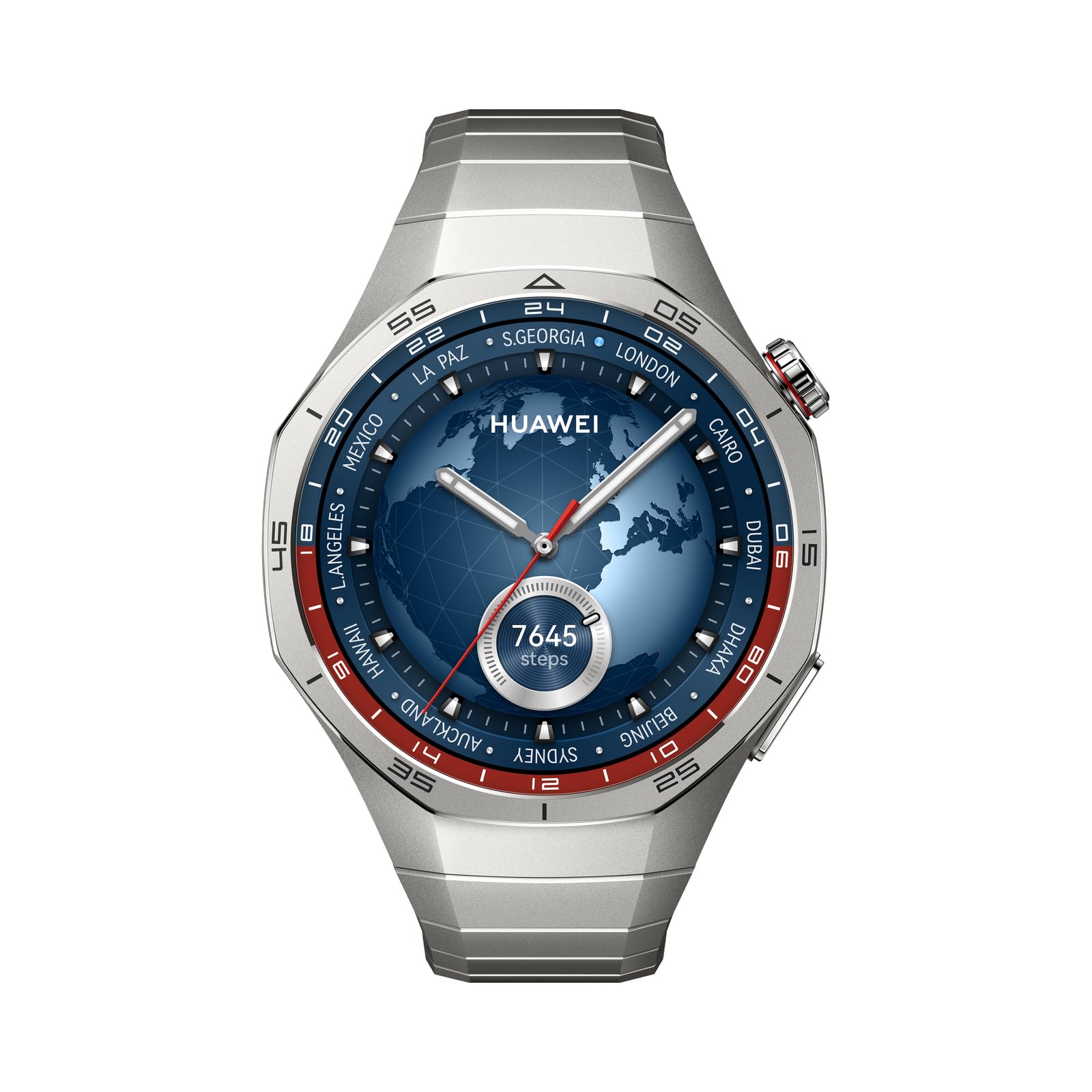 ساعت هوشمند HUAWEI WATCH GT5 Pro با طراحی تیز لبه، عمر باتری تا 14 روز، ساعت ورزشی سطح حرفه‌ای، پیگیری سلامتی، سازگار با iOS و Android، HUAWEI Care+، گارانتی اضافی 3 ماهه، تیتانیوم 46 میلیمتری