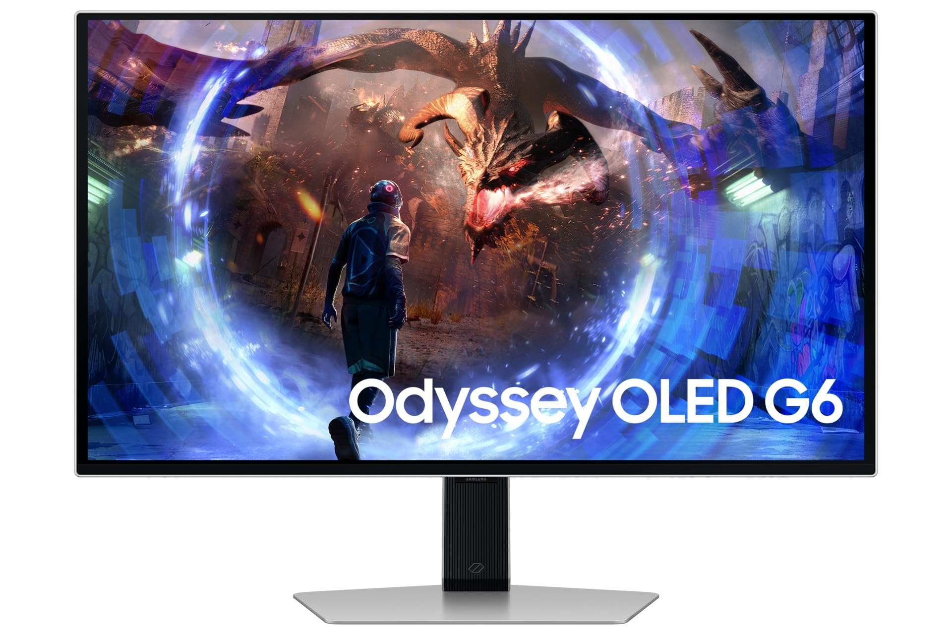 مانیتور بازی سامسونگ Odyssey G6 27 اینچ G60SD QHD, نرخ تازه‌سازی 360Hz و زمان پاسخ 0.03 میلی‌ثانیه(GtG), ضدتابناک OLED، AMD FreeSync Premium Pro، پایه ارگونومیک - LS27DG602SMXUE