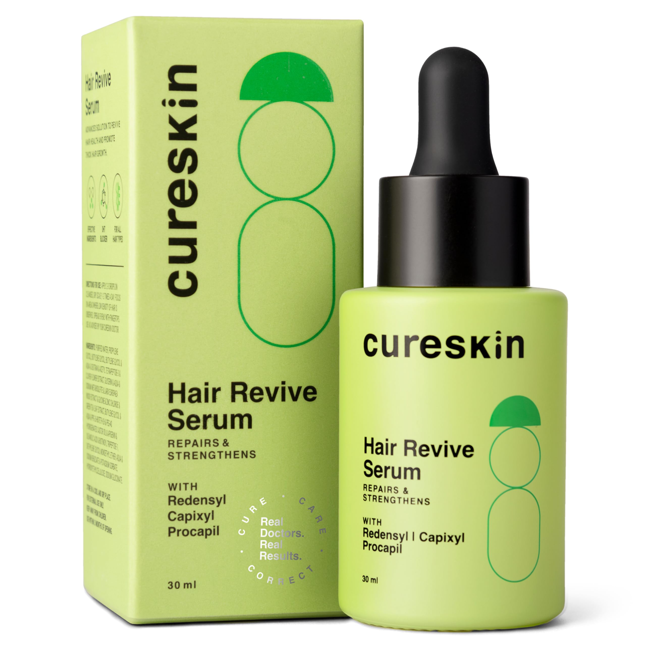 سرم تقویت‌کننده مو Cureskin برای زنان و مردان | با Redensyl، Capixyl و Procapil پشتیبانی از چگالی و قدرت مو | سرم رشد مو برای زنان و مردان، 30 میلی لیتر (بسته‌ی 1 عدد)