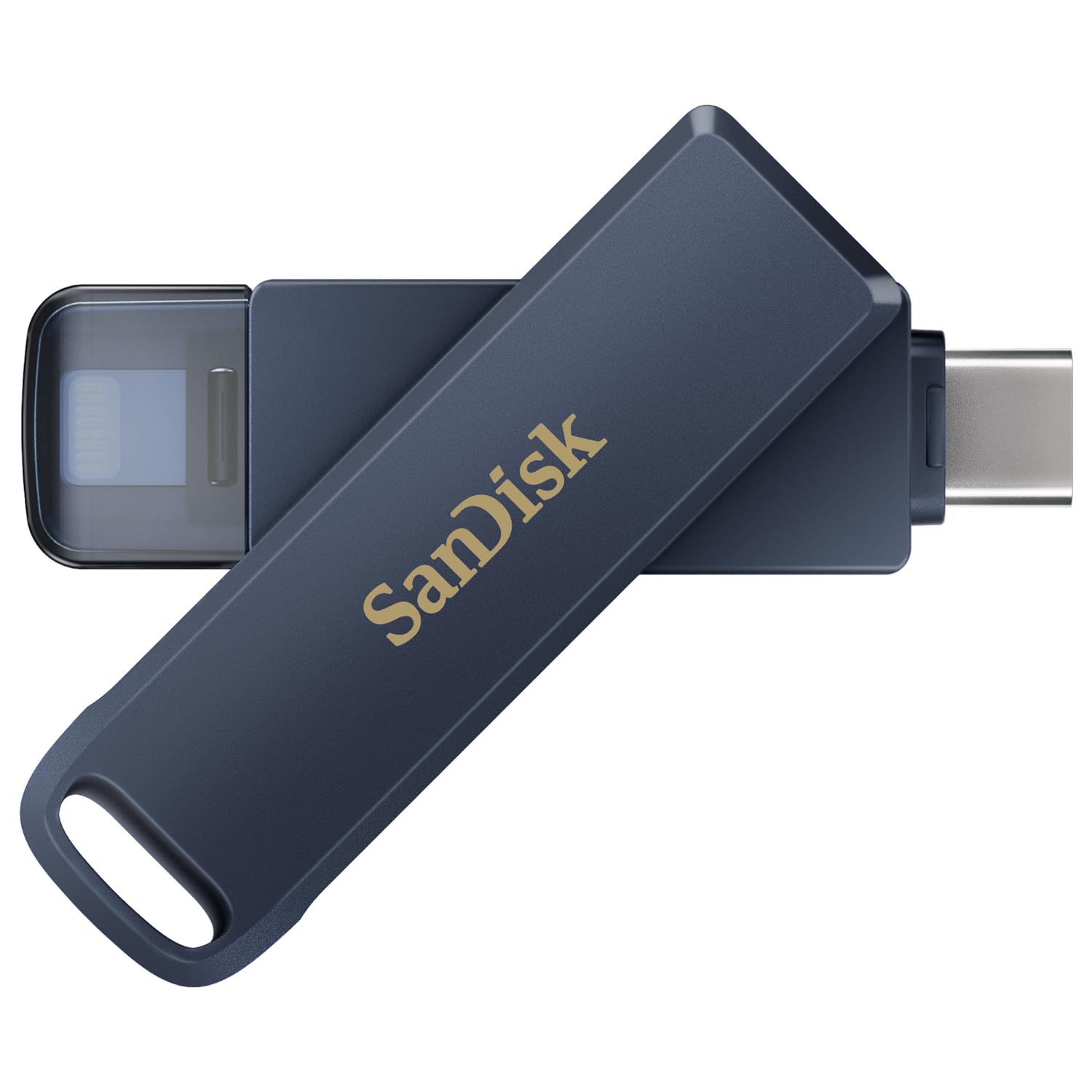 درایو تلفن SanDisk، فلش درایو 2 در 1، ذخیره‌سازی آیفون ۲۵۶ گیگابایت (برای آیفون، آیپد، کامپیوتر و مک، پشتیبان‌گیری اتوماتیک، پورت لایتنینگ و یو اس بی نوع سی،‌ محافظت پاسپورت، رمزگذاری) درایو تلفن آیفون درایو تلفن Metallic Sky ۲۵۶ گیگابایت
