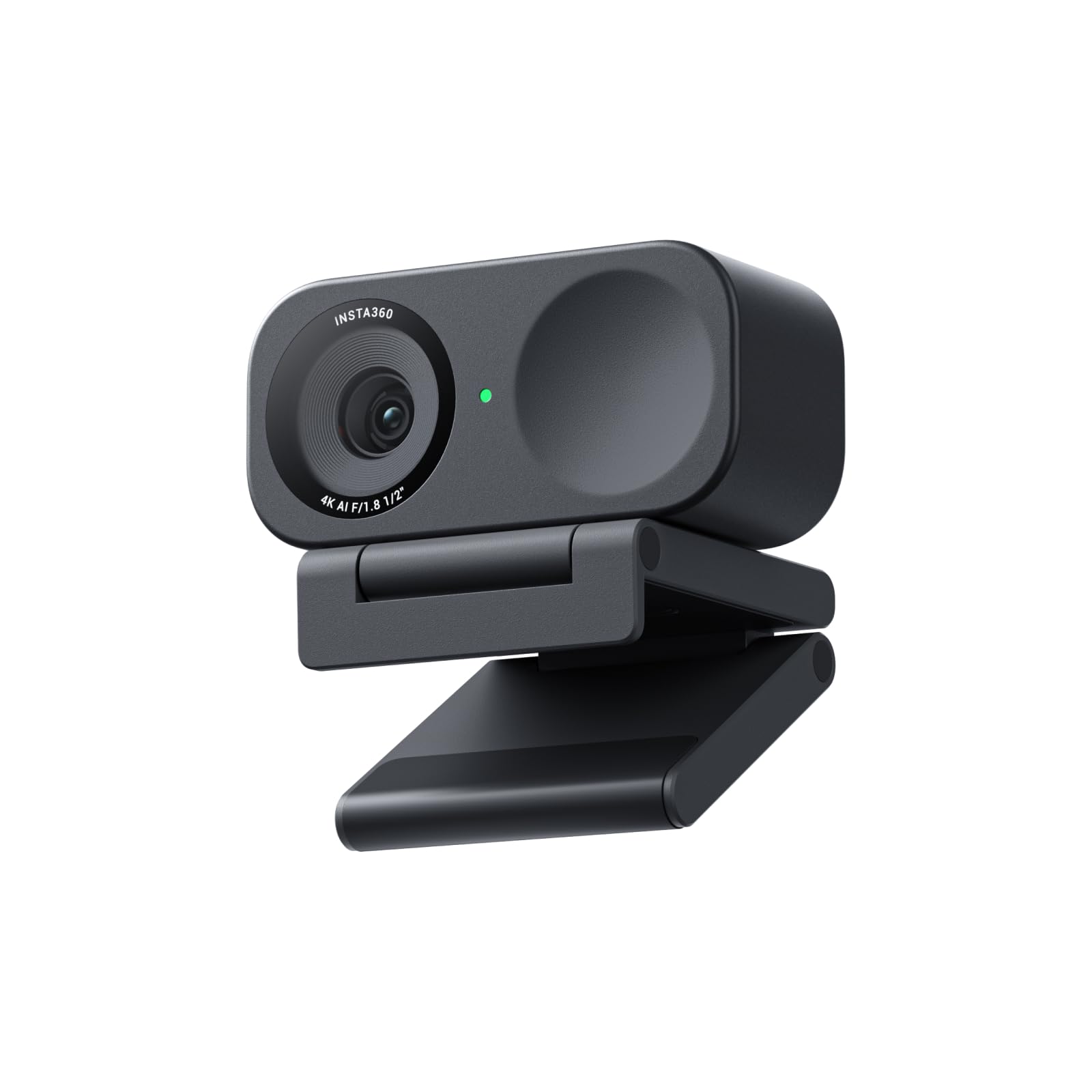 بسته استاندارد Insta360 Link 2C Graphite Black - وبکم 4K برای کامپیوتر/مک، سنسور 1/2 اینچ، فریمینگ خودکار، HDR، میکروفون با کنسل صدای هوش مصنوعی، کنترل با حرکات دست برای استریمینگ، تماس‌های ویدیویی، بازی‌ها